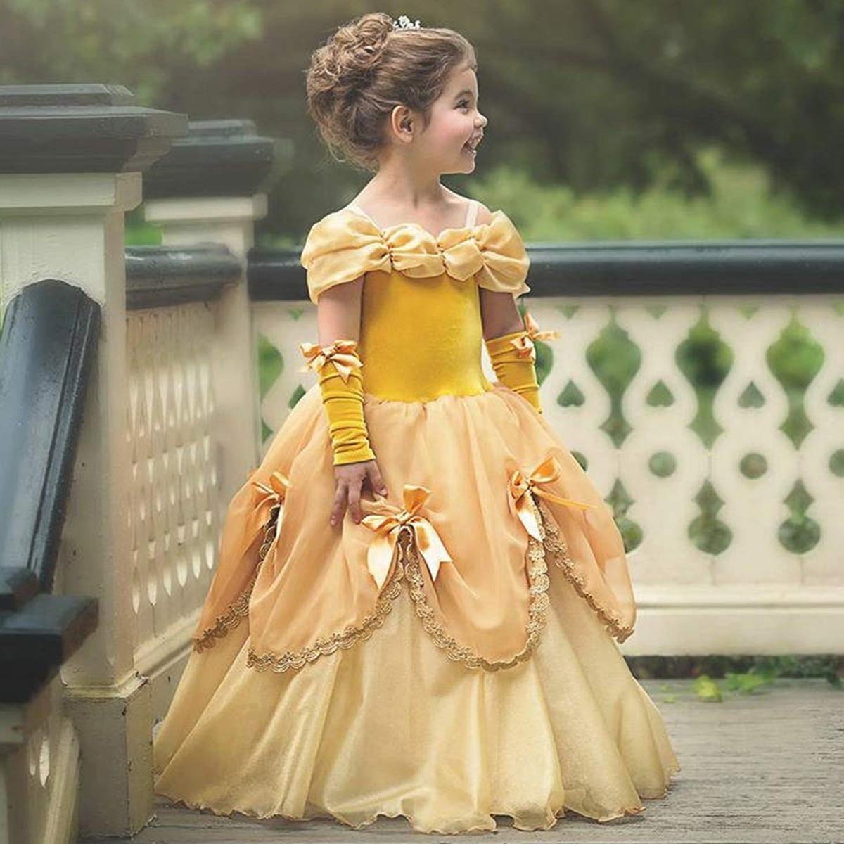 Belle Princess Costume for Girls - Beauty and the Beast Dress for Halloween, Christmas, Wedding & Birthday Parties | Elegant Gown with Accessories | Perfect for Dress-Up, Role Play & Special Occasions
