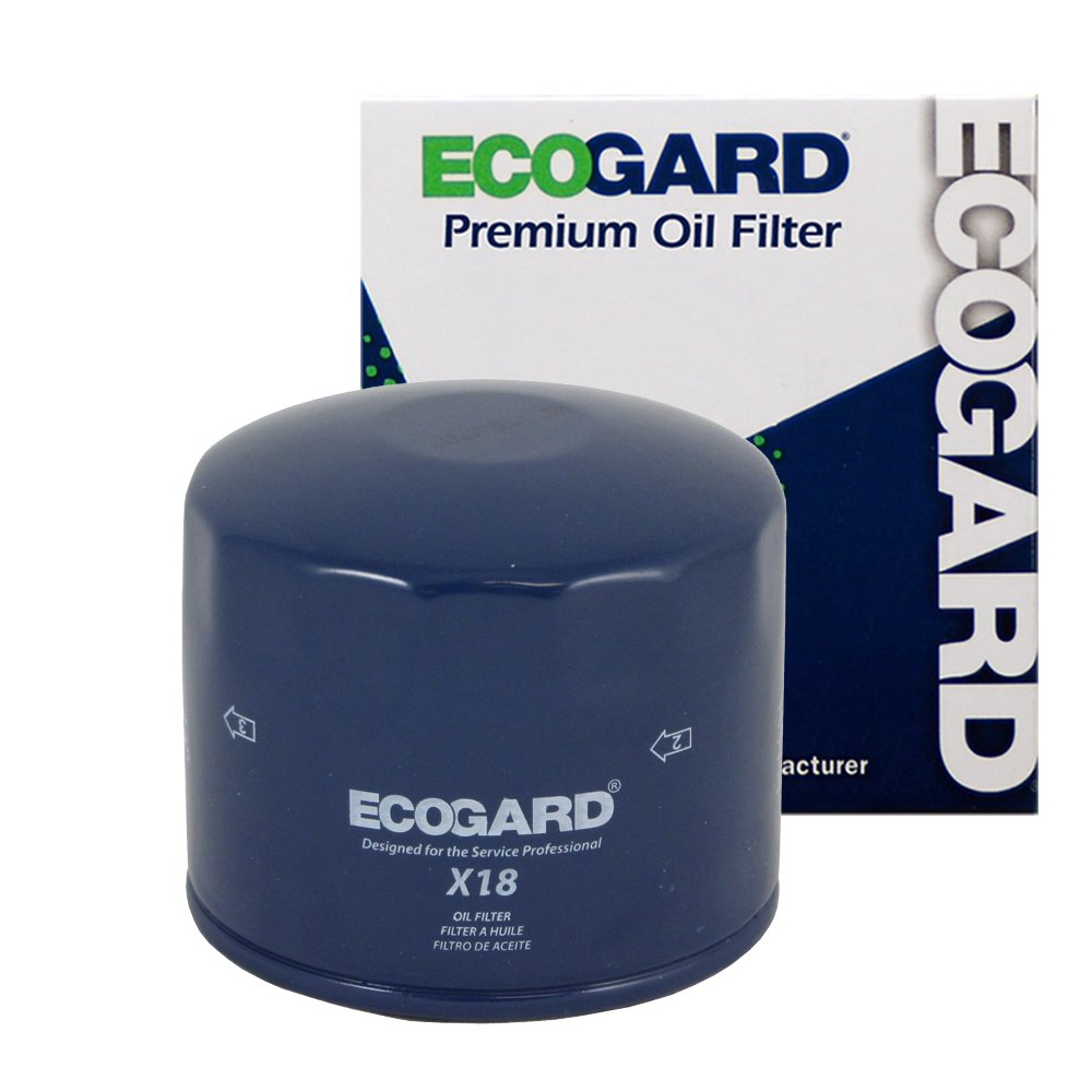 ECOGARD X18 Premium Spin-On Engine Oil Filter - Compatible with DeLorean DMC 12 2.9L (1981-1983), Peugeot 604 2.7L & 2.8L (1977-1981), VW Campmobile 1.6L (1968-1969) - Ideal for Conventional Oil Changes & Engine Protection