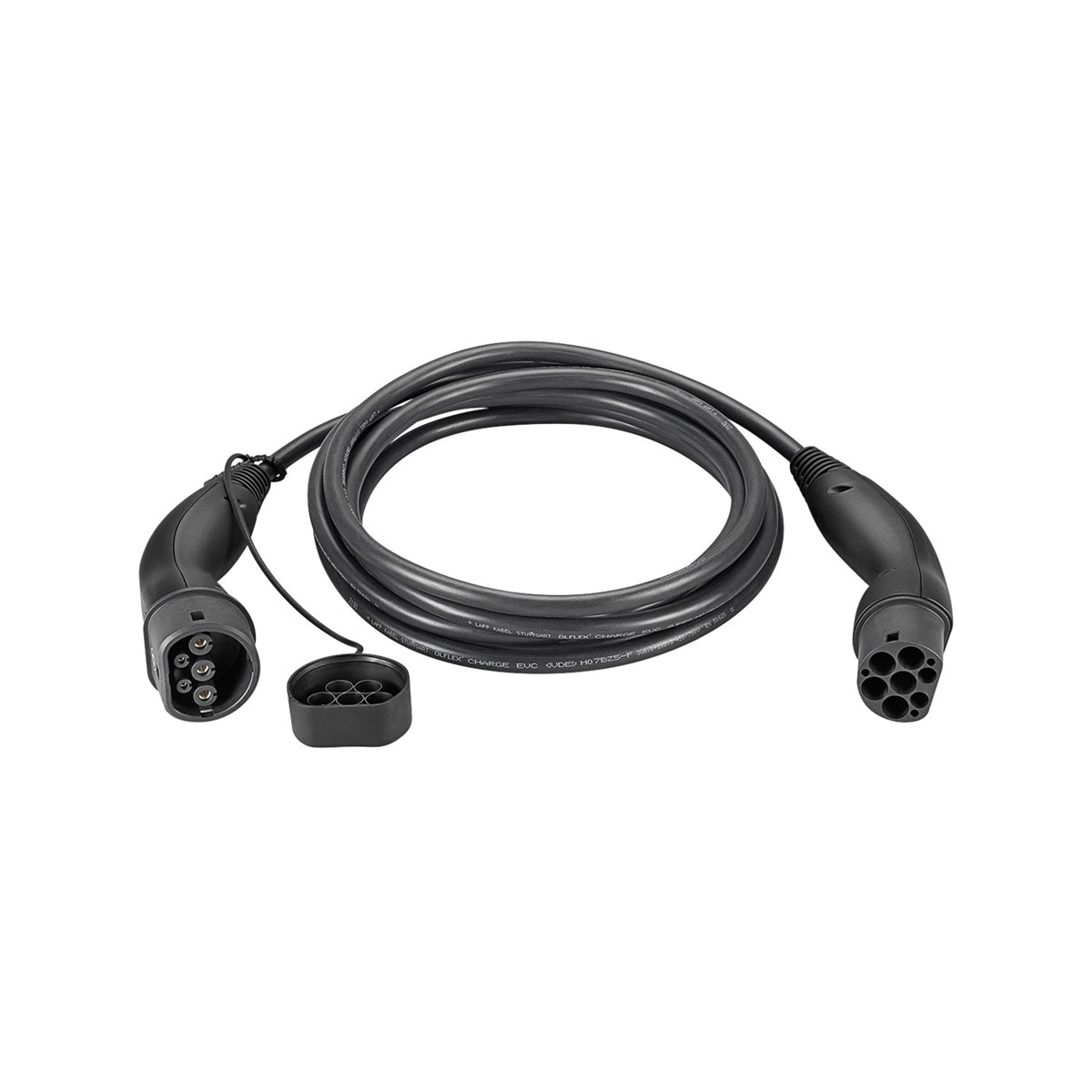 Premium LAPP EV Charging Cable Type 2 (7.4kW 32A Single Phase) 7m Black - Fast Home & Public Station Charging for Tesla, BMW, Audi, VW Electric Vehicles