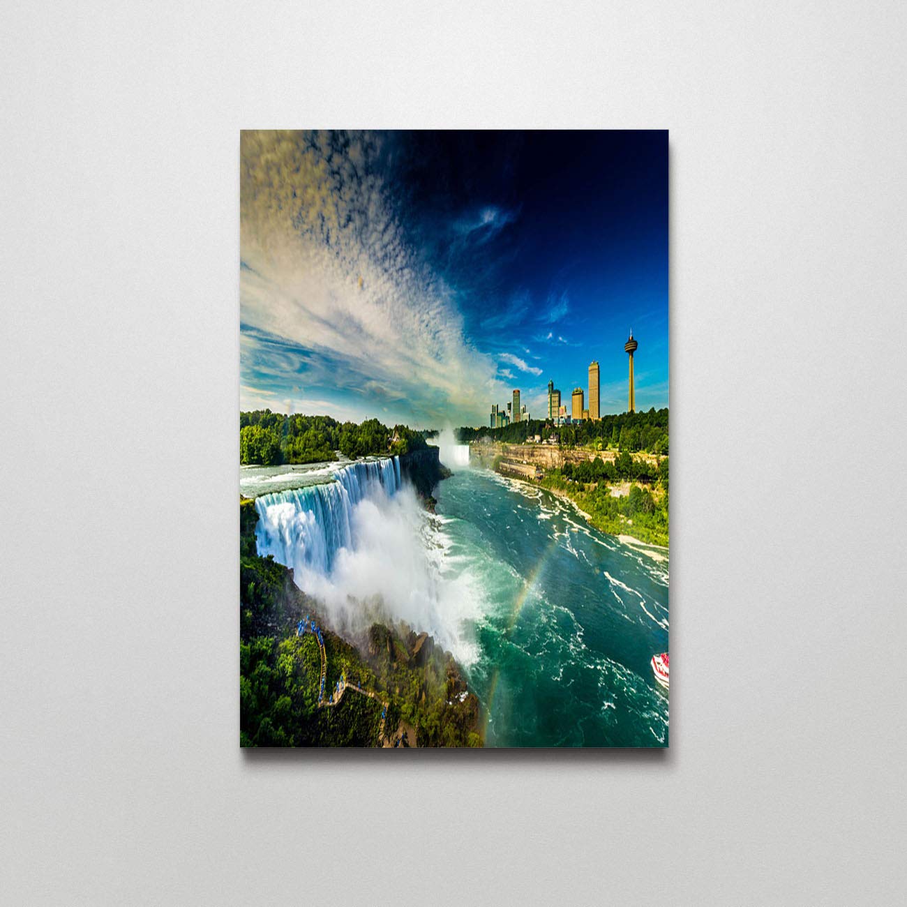 Premium Niagara Falls Canvas Print Wall Art - 24x36 Inch Stretched Framed Ready to Hang - Perfect for Bedroom, Living Room, Office & Home Decor - Nature Landscape Wall Decor for Modern Interior Design
