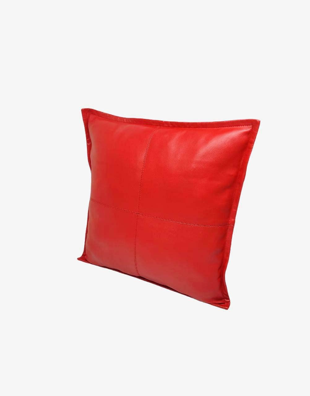 Premium Lambskin Leather Pillow Covers (16x16 Inches) - Soft Decorative Sofa Cushion Cases for Living Room, Bedroom & Office - Set of 2 in Elegant Red Box - Perfect for Home Decor, Gifts & Interior Design