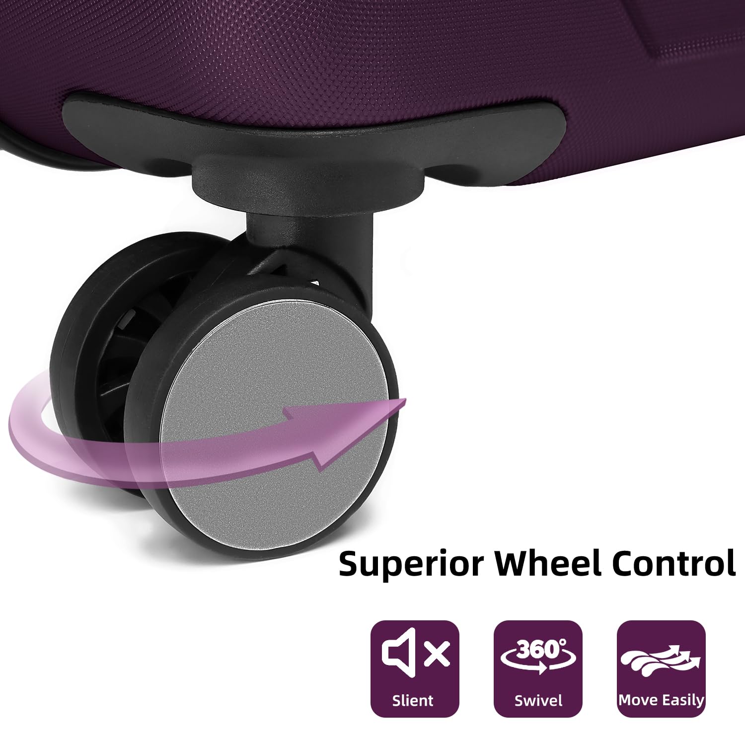 6-Piece Lavender Hardside Expandable Luggage Set with Spinner Wheels & TSA Lock - Lightweight Purple Suitcases for Women | Perfect for Air Travel, Business Trips & Family Vacations