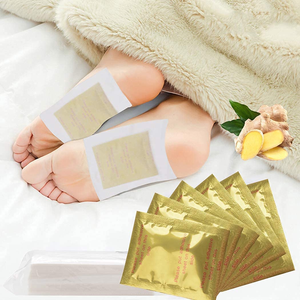 Premium Organic Ginger Foot Detox Pads for Stress Relief & Better Sleep - 30 Pack Natural Toxin Removal Foot Patches for Pain Relief & Relaxation - Perfect for Nighttime Use, Spa Days & Post-Workout Recovery