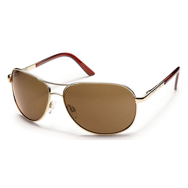 Aviator Sunglasses Gold Frame Polarized Brown Lenses - Stylish UV Protection for Driving, Travel & Outdoor Activities