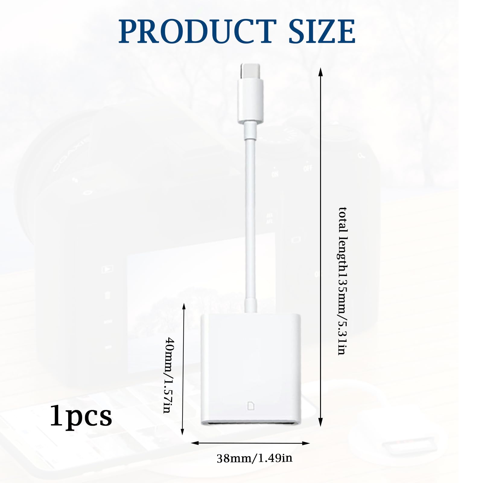 TYVOM 2-in-1 SD/TF Card Reader for iPhone iPad - Lightning & USB-C Camera Memory Card Adapter - Compatible with iPhone 15/14/13/12, iPad Pro/Air/Mini - Transfer Photos from DSLR, Digital Camera, GoPro, Drone to iOS Devices - Perfect for Travel, Photography & Content Creation