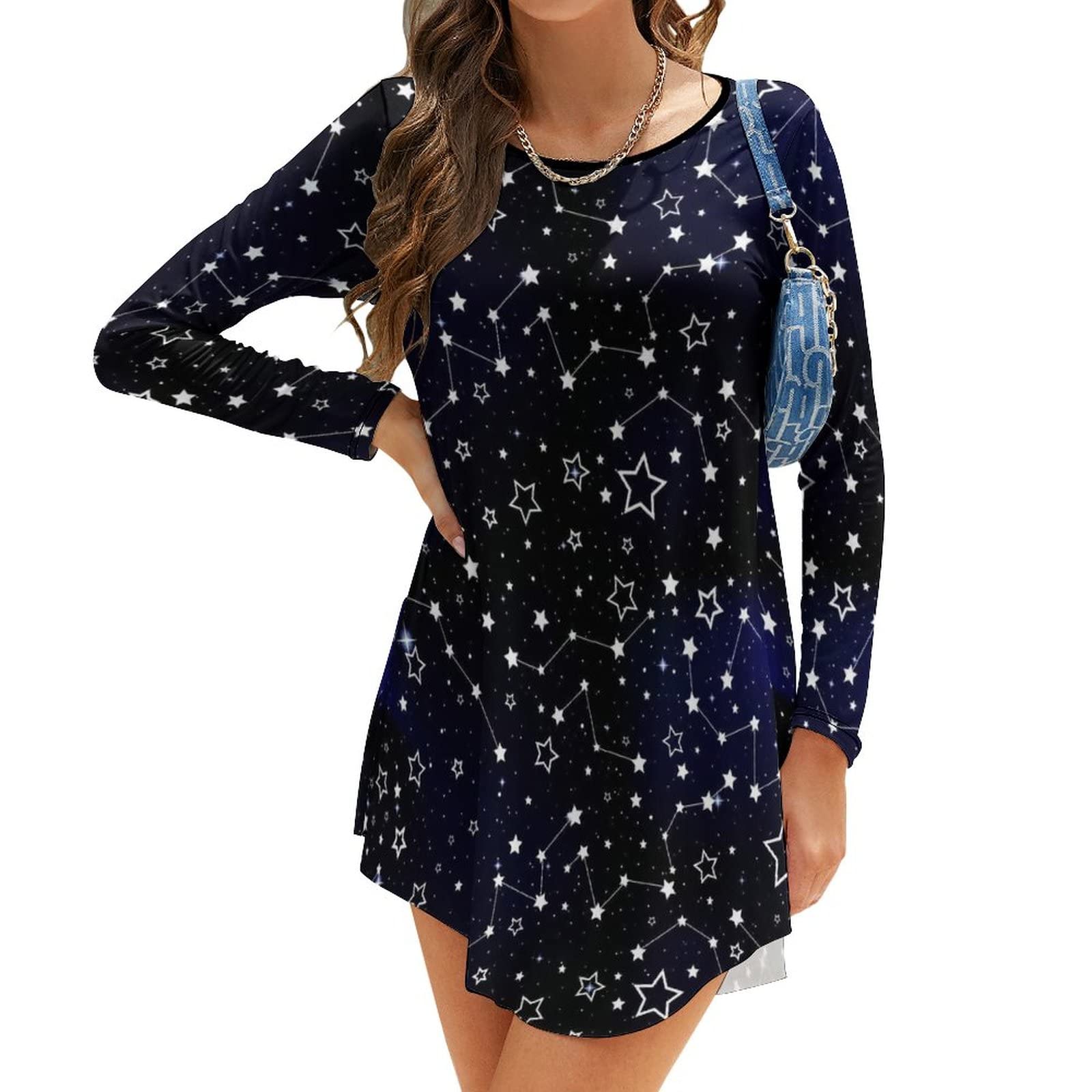 YPTBST Women's Casual Swing Dress - Short Sleeve Loose Fit T-Shirt Dress for Summer, Beach, Vacation & Hawaii Holiday | Perfect for Travel, Shopping & Outdoor Activities