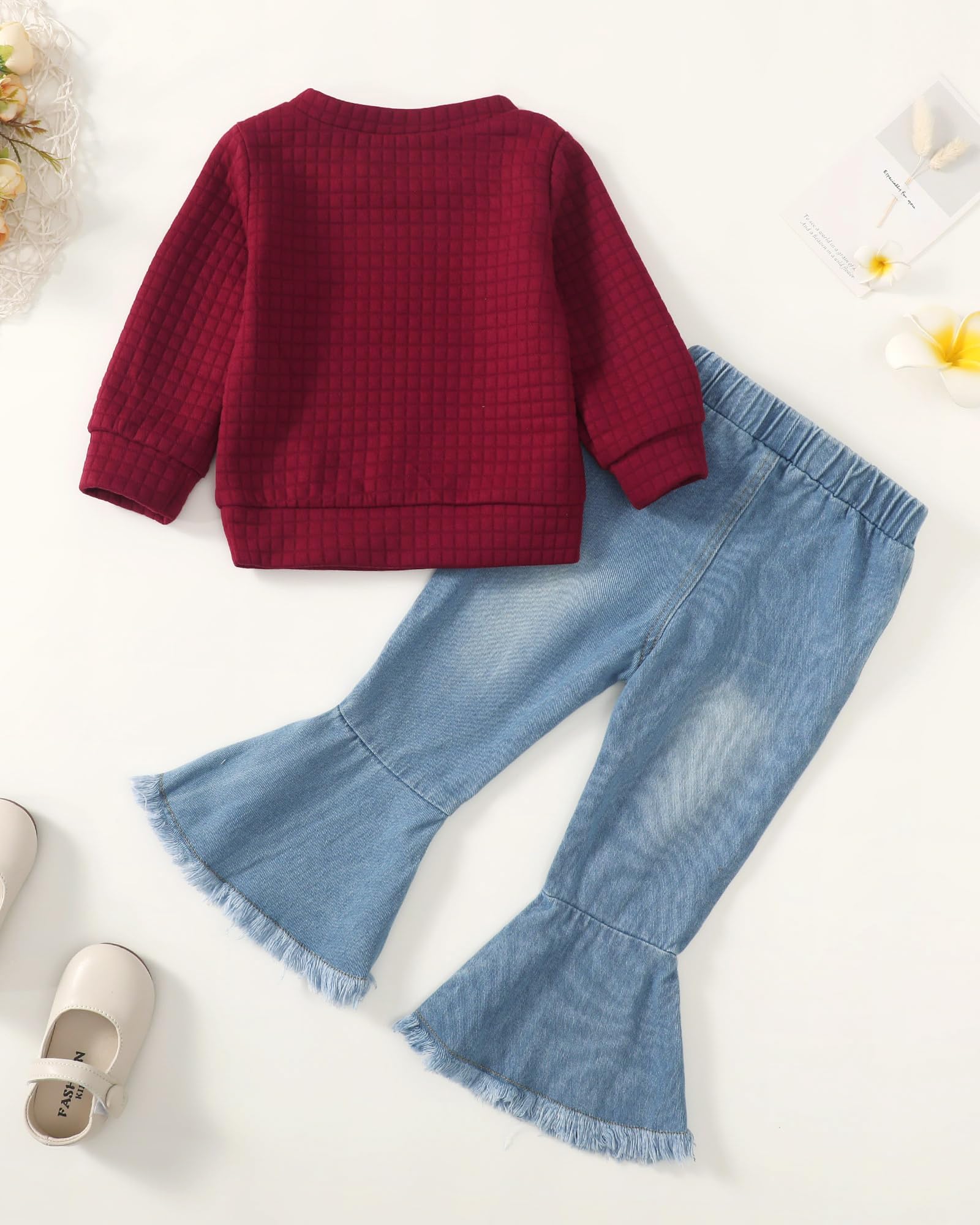 Mioglrie Toddler Girl Clothes - Cute Denim Outfits & Jeans Pants Set for Baby Girls 12-24 Months | Soft & Comfortable Playtime & Casual Wear