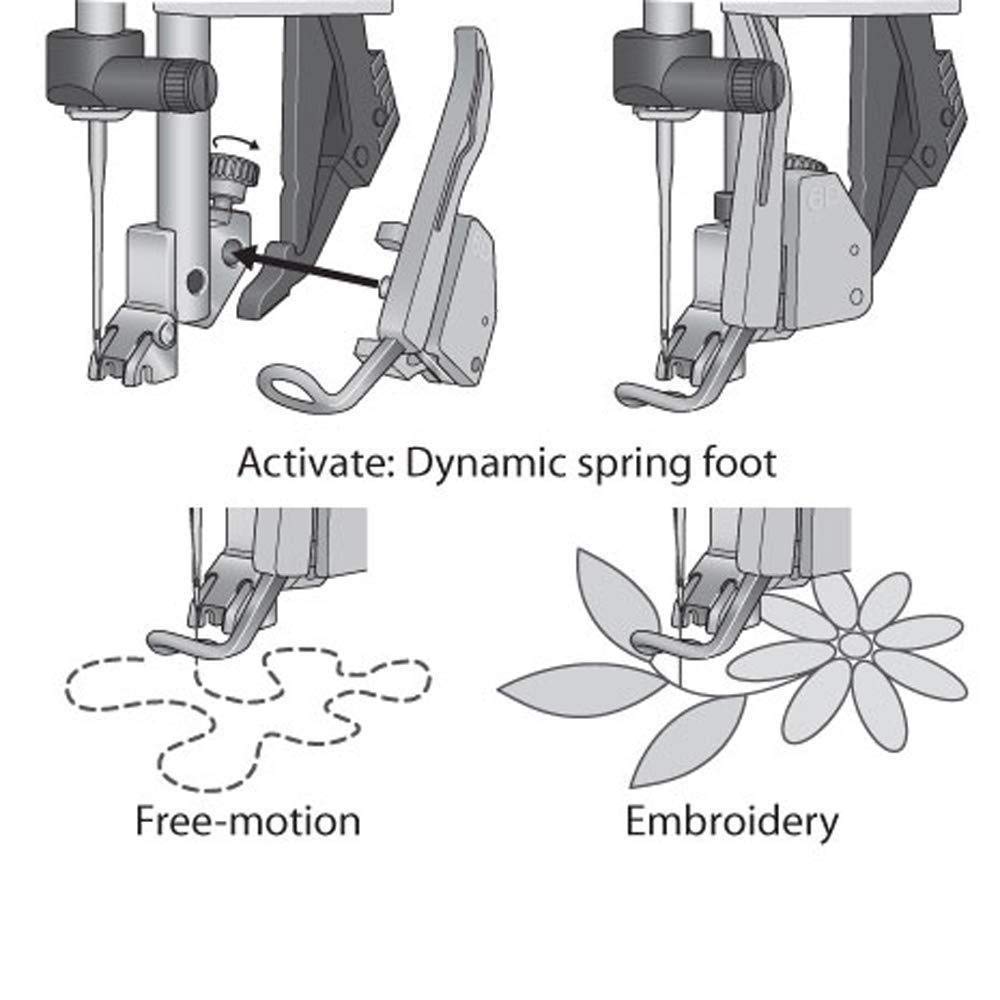Pfaff 820991096 Dynamic Spring Foot - Replacement Sewing Machine Presser Foot for Quilting, Embroidery & Heavy Fabrics | Perfect for Pfaff Creative & Performance Sewing Machines