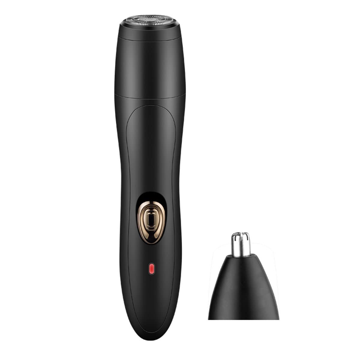 QIYUDS 2-in-1 Painless Men's Nose & Ear Hair Trimmer with Cleaning System - Wet/Dry USB Rechargeable Facial Hair Remover for Grooming | Perfect for Travel, Home & Professional Use