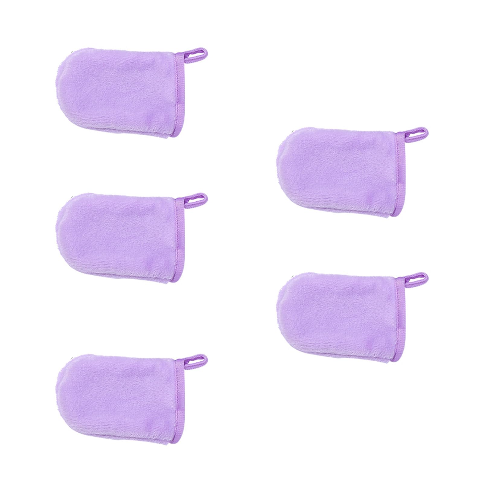 Reusable Microfiber Makeup Remover Gloves - Soft Deep Cleansing Face Pads for Gentle Makeup Removal & Skincare (5-Pack) | Perfect for Daily Beauty Routine, Travel & Sensitive Skin Care