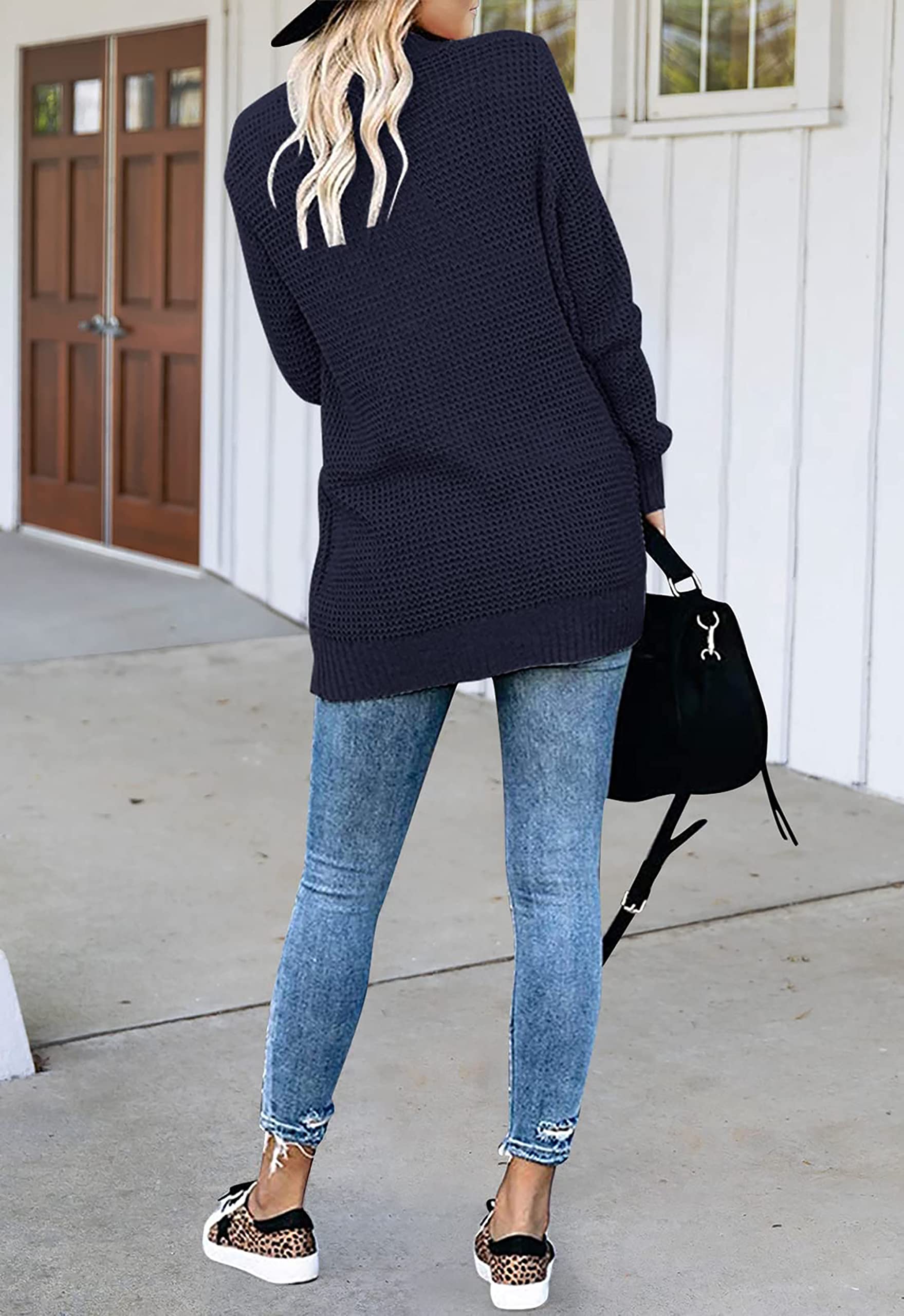 Women's Oversized Long Sleeve Open Front Cardigan - Chunky Knit Sweater with Pockets | Cozy Winter Layering, Casual Outfit Essential for Fall & Winter Fashion