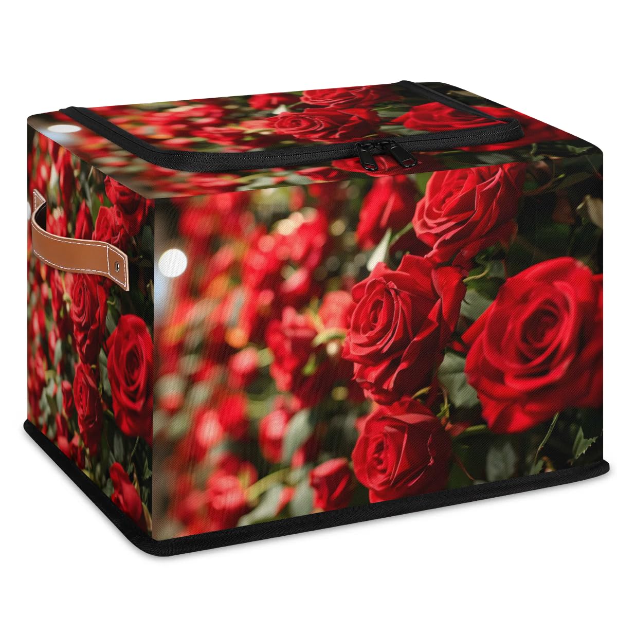 Valentine's Day Storage Boxes with Sturdy Handles - 2 Pack Zippered Storage Bins for Clothes, Toys & Home Organization - Perfect for Bedroom, Closet & Nursery Storage Solutions