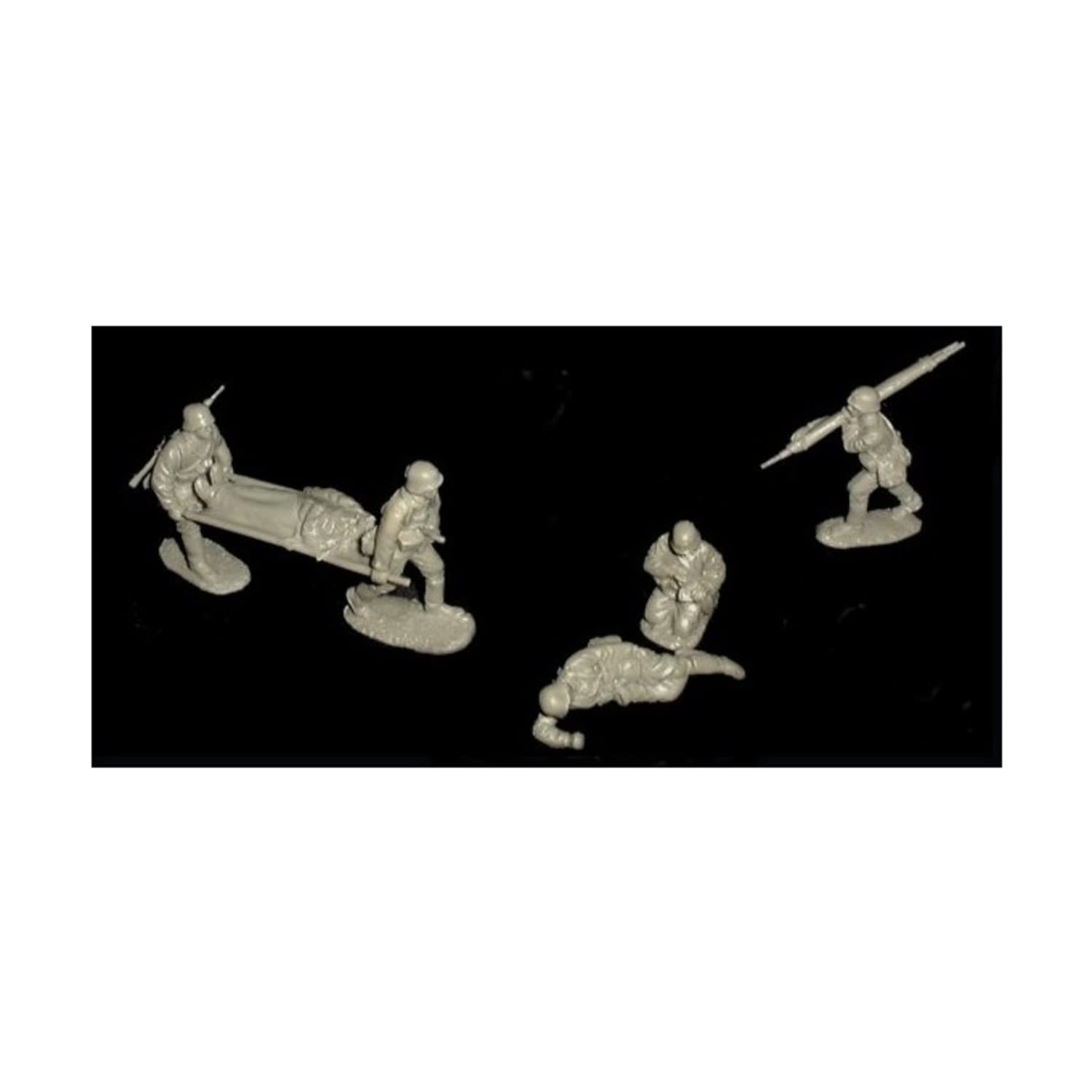 Authentic German Medical Team Toy Soldiers - WWII Military Collectibles & Miniatures for Diorama, Wargaming & Display