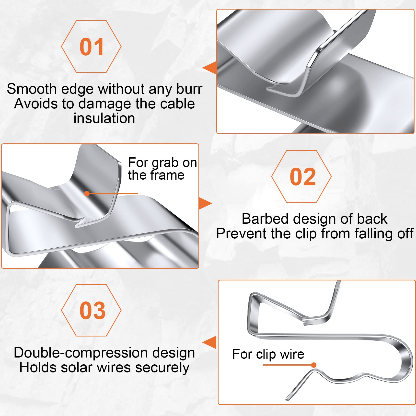 OIIKI 18PCS Stainless Steel Trailer Frame Wire Clips - 23mm Cable Clips for Automotive Wire Management, Boat Trailer & Fishing Boat Cable Organization - Perfect for Securing Wires on Trailers, RVs, and Marine Vehicles