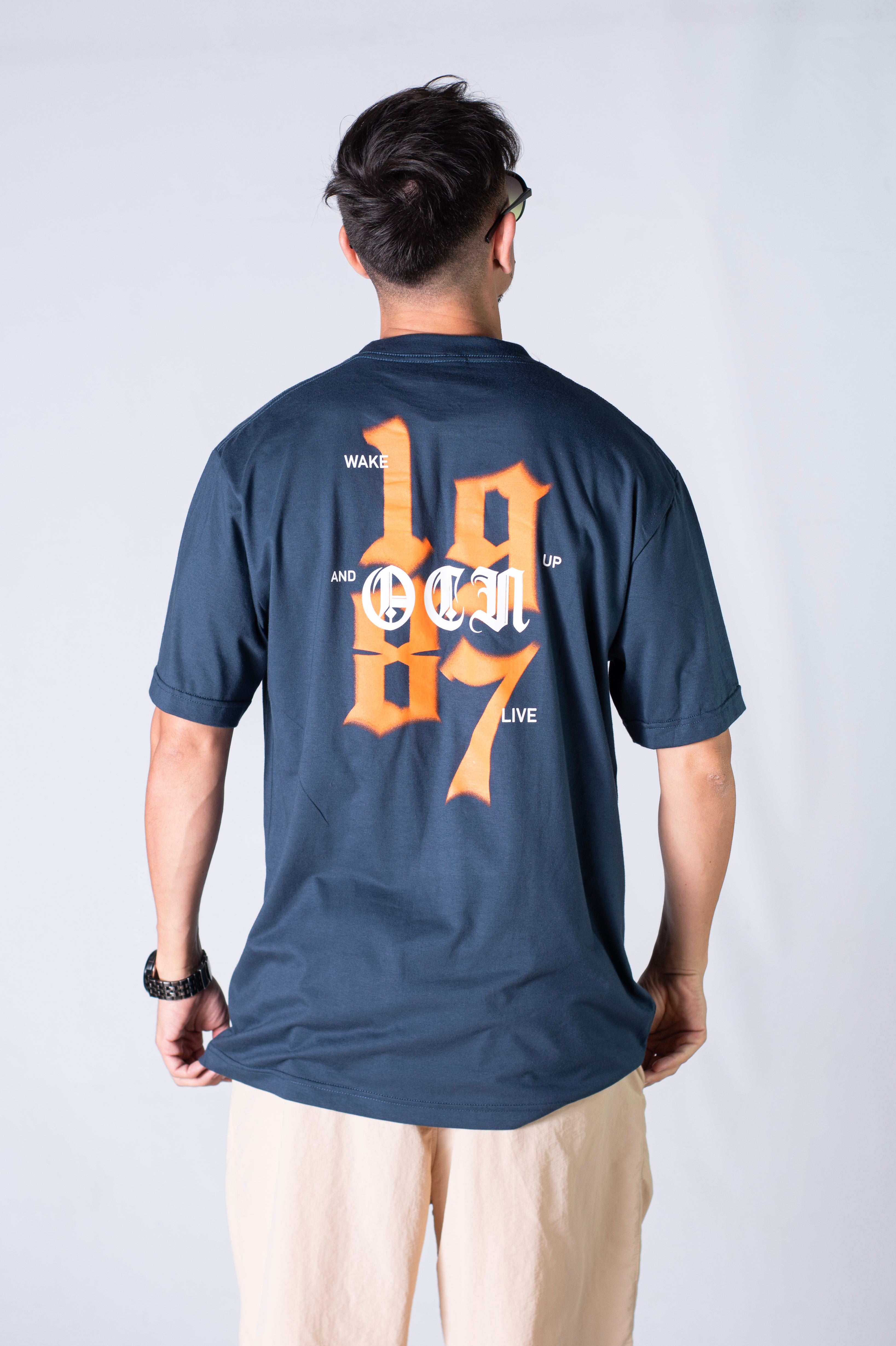 Premium Men's T-Shirt Ocn - Dark Blue E3 | Soft Cotton Comfort Fit | Casual Wear & Everyday Outfits