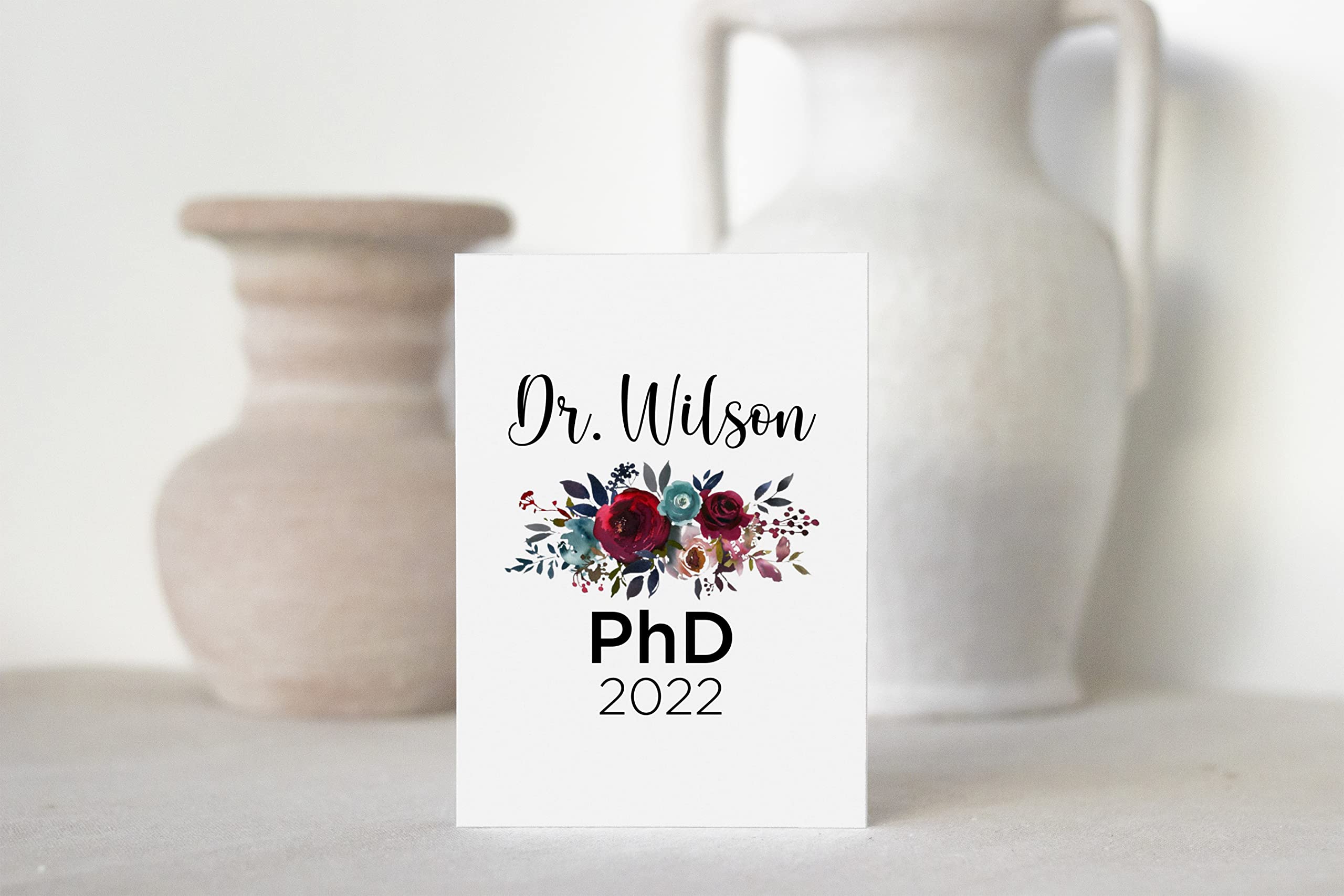 Personalized PhD Graduation Card for Daughter - Doctorate Degree Congratulations Greeting Card - Class of 2021 Graduation Gift - From Mom to Son - Perfect for Graduation Ceremonies & Academic Achievements