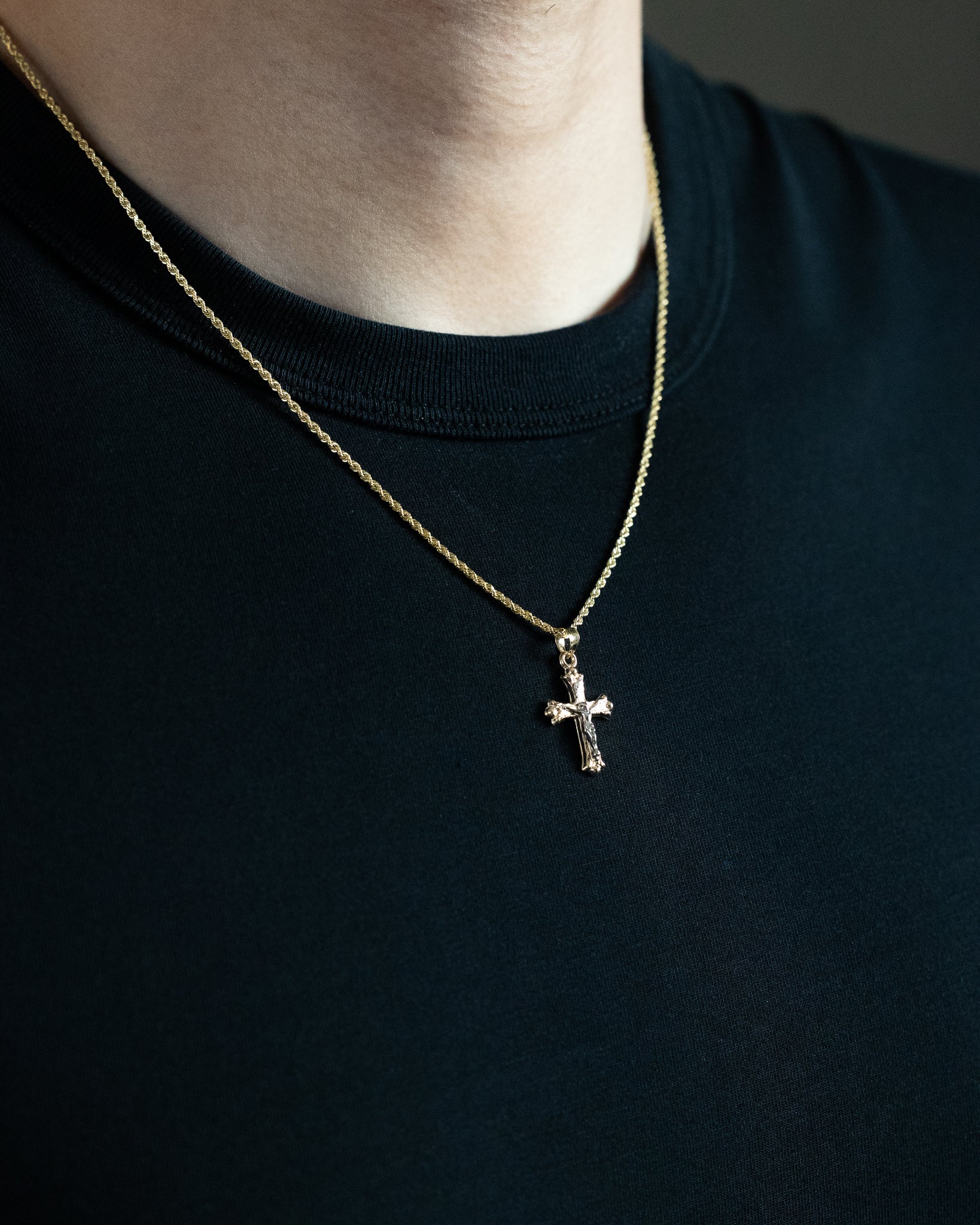 Gold Intricate Medium Crucifix Cross Pendant - Model 0874 | Religious Jewelry for Men & Women | Perfect for Church, Gifts & Everyday Wear