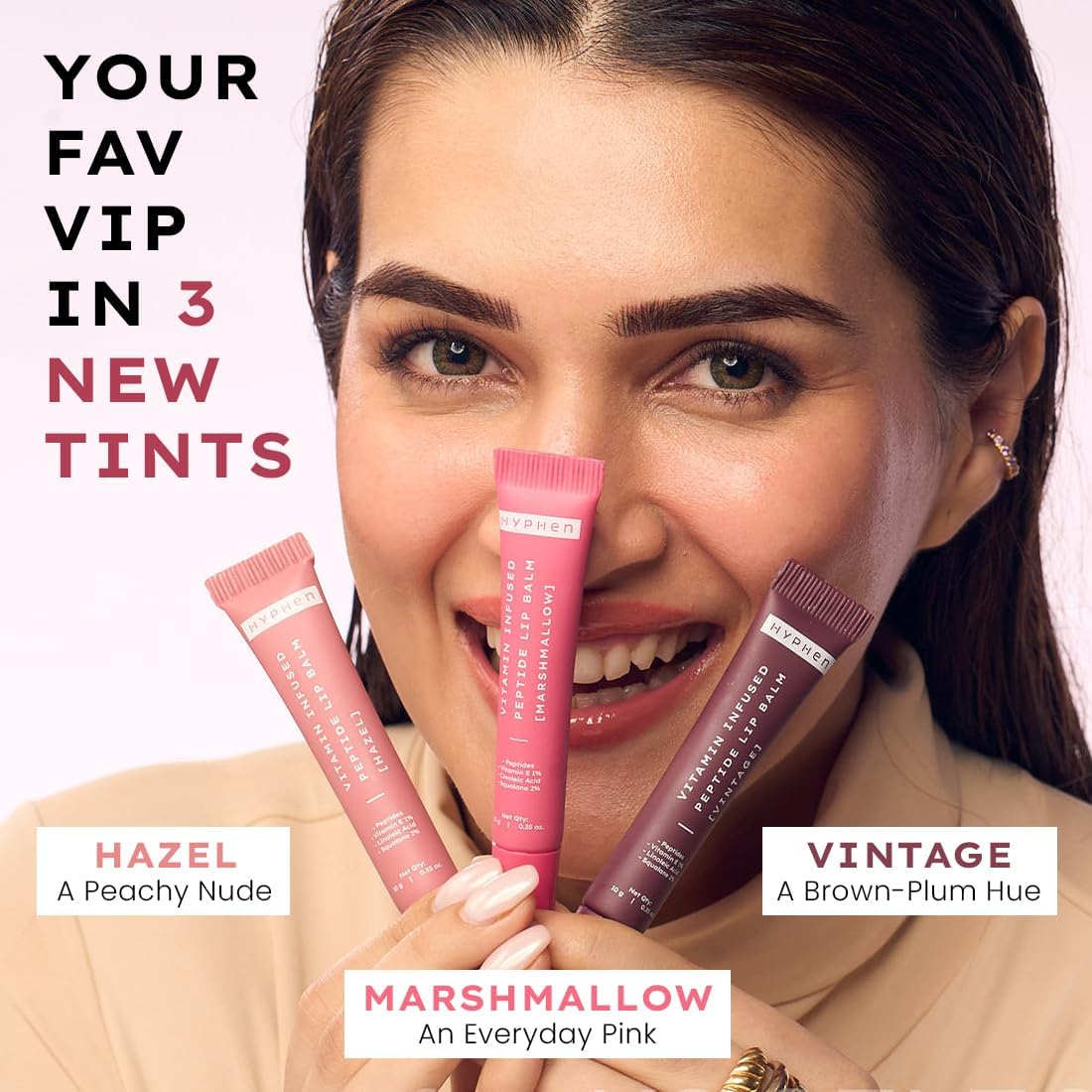 Hyphen Hydrating & Glossy Lip Balm Gift Set for Women - 3 Pack Tinted Winter Lip Care Kit (10g Each) | Perfect for Daily Moisturizing, Gifting & Cold Weather Protection