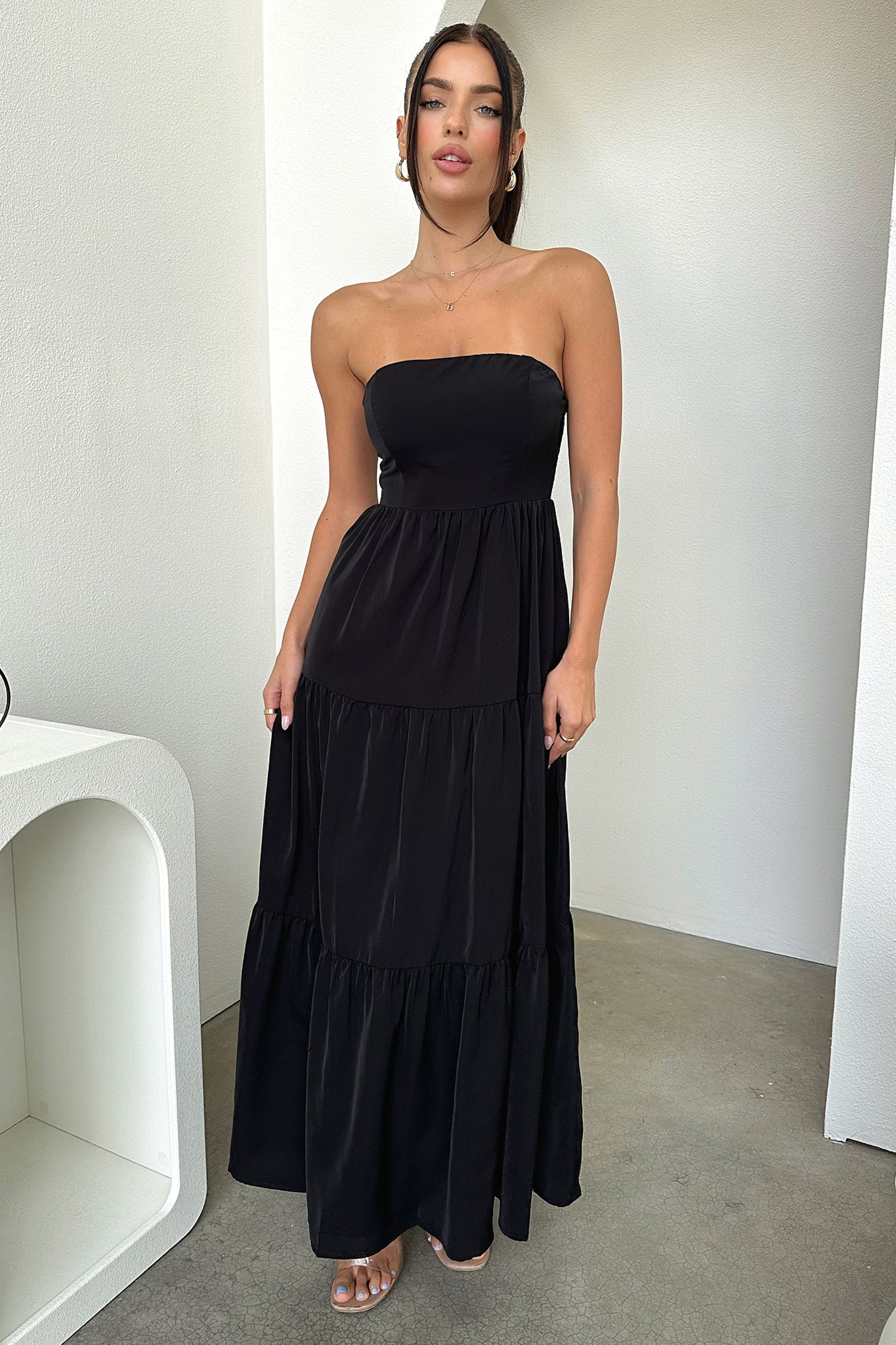 Hailey Maxi Dress for Women - Elegant Black Long Summer Dress for Beach, Party & Casual Wear
