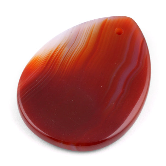 30X40MM Plain Pear Carnelian Agate Gemstone Pendant for Jewelry Making - DIY Necklace, Bracelet & Earring Designs - Healing Crystal Gift for Women
