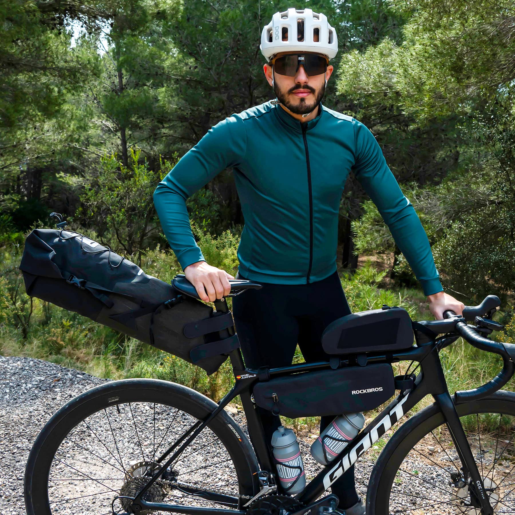 ROCKBROS Waterproof Bike Saddle Bag - 14L Large Capacity Bikepacking Seat Pack for Road & Mountain Bikes | Perfect for Cycling Adventures, Commuting & Outdoor Travel