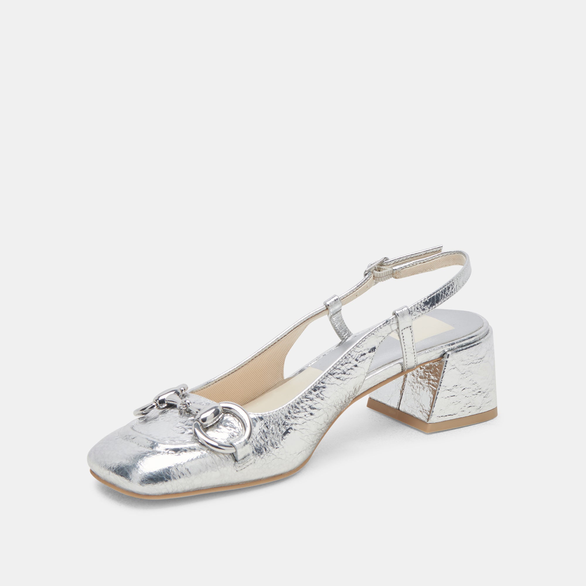 MELLI Women's Silver Distressed Leather Heels - Stylish High Heels for Parties, Weddings & Evening Events