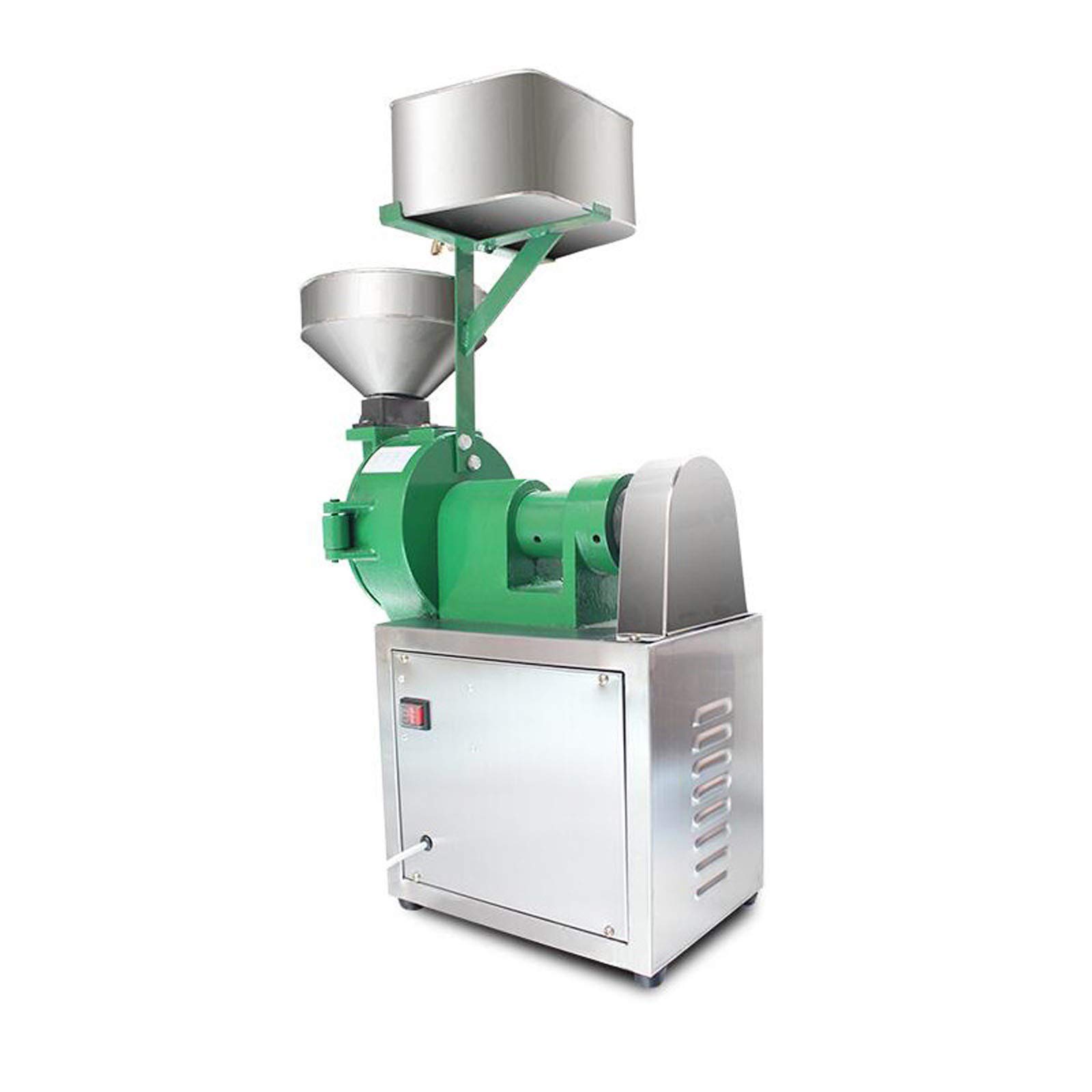 Commercial Electric Grain Grinder 110V - Heavy Duty Corn & Soybean Grinding Machine for Wet/Dry Ingredients - Adjustable Thickness - Perfect for Bakeries, Restaurants & Home Kitchens