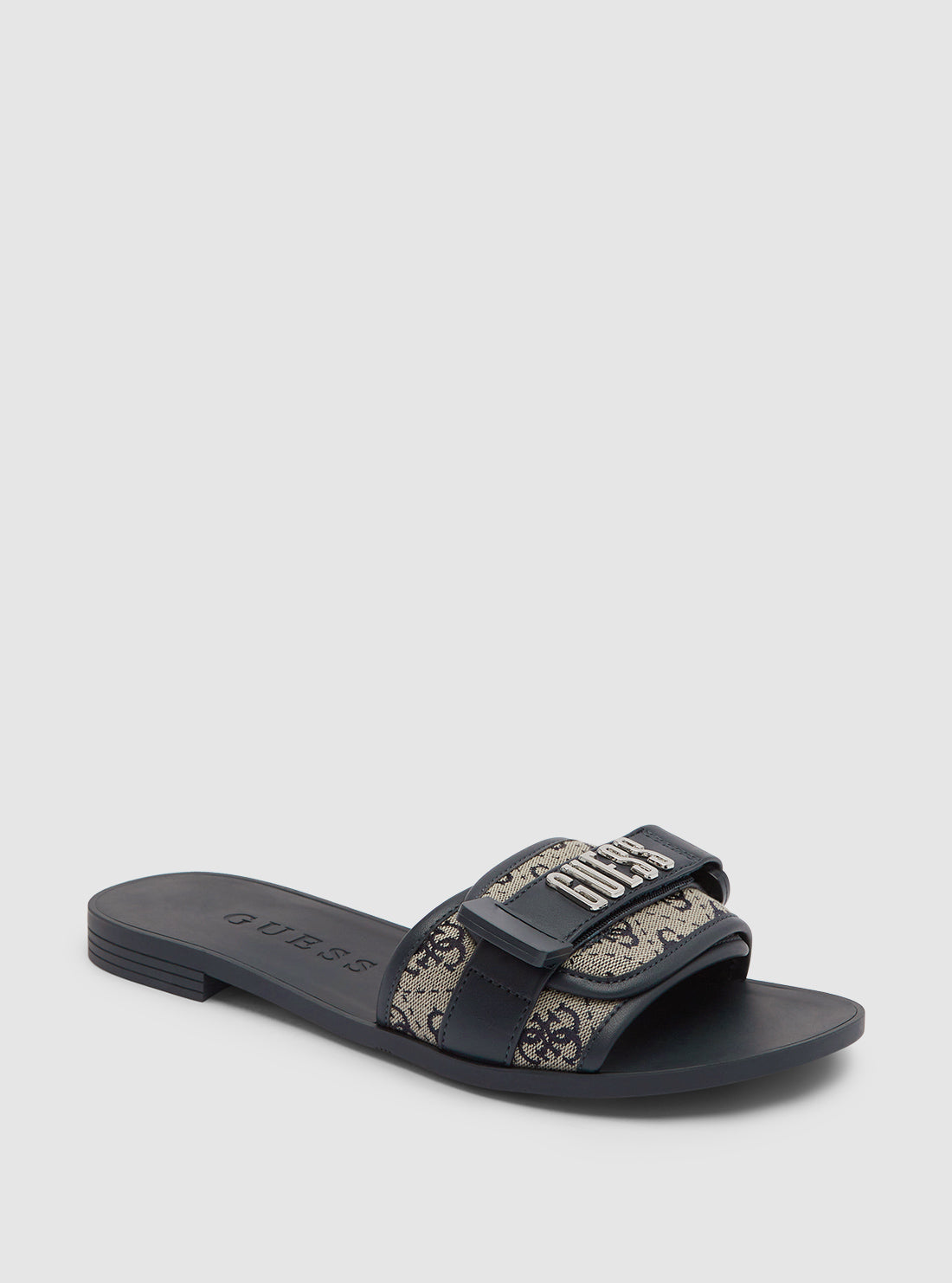 Dark Blue Elyze Slide Sandals - Comfortable Summer Beach Slides for Women - Perfect for Poolside, Vacation & Casual Wear
