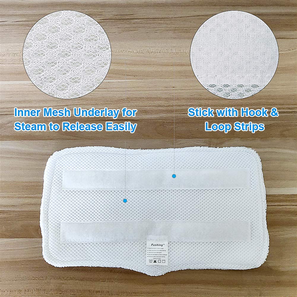 7Pcs Washable Microfiber Steam Mop Pads Replacement for Shark S3101 S3251 SK460 - Super Absorbent Cleaning Pads for Steam & Spray Mops - Perfect for Hardwood Floors, Tile & Laminate Cleaning