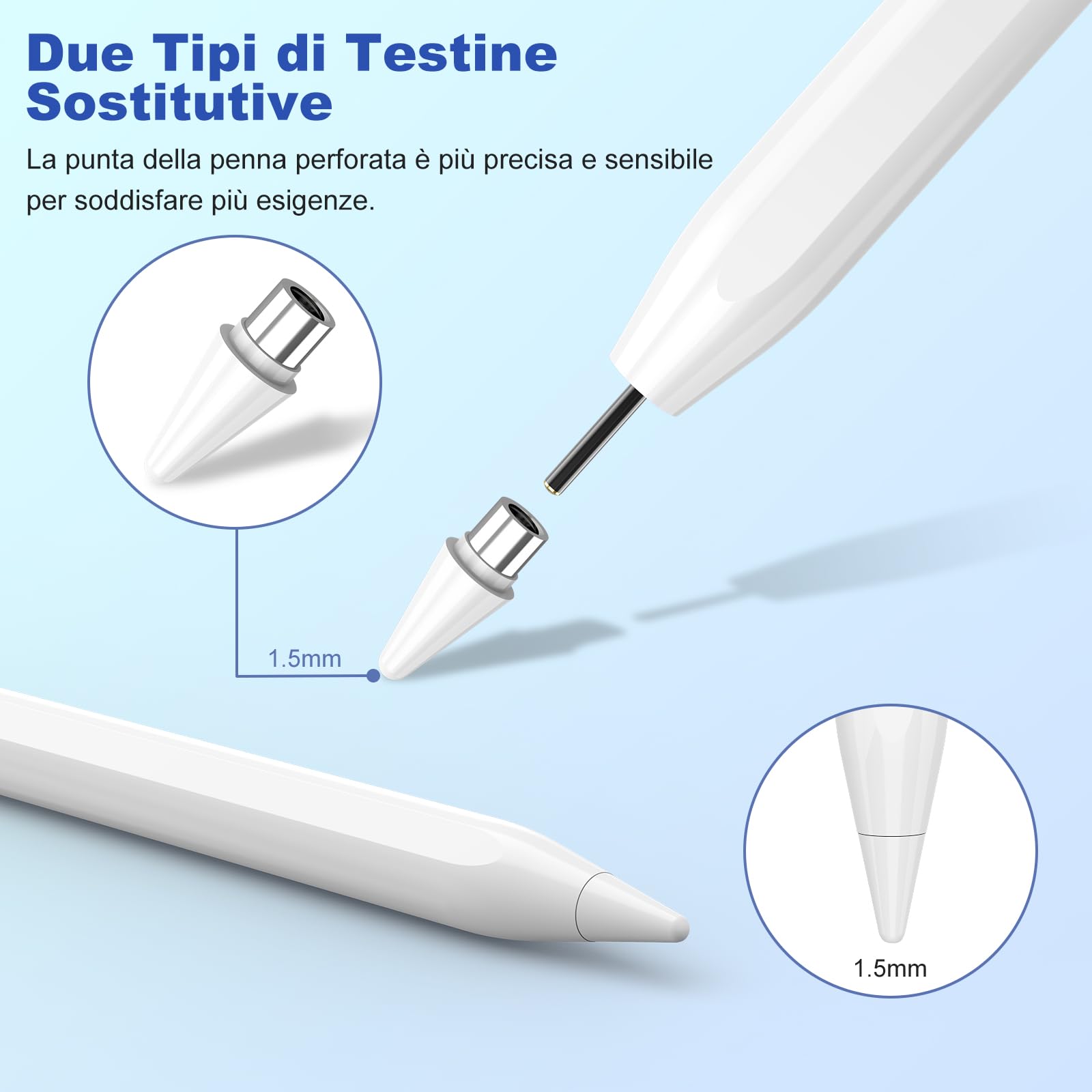 KBCASE Stylus Pen for Android Tablets & iPhones - Compatible with Samsung, Lenovo, Xiaomi, Huawei - Pressure & Tilt Sensitive Digital Pencil with 3 Replaceable Tips - Perfect for Drawing, Note-Taking & Touch Screen Devices