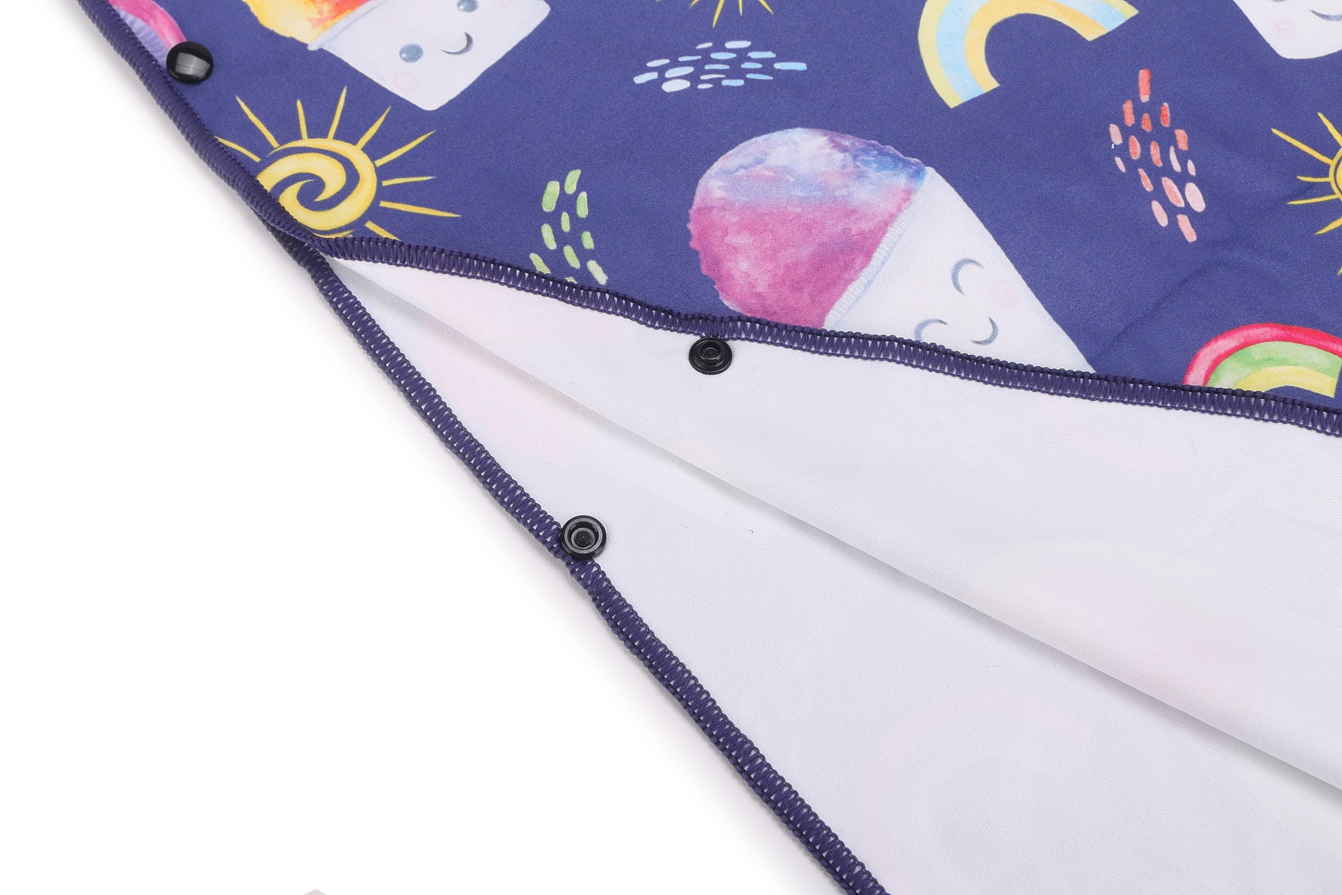 Kids Hooded Beach Towel Poncho - Soft & Absorbent Shave Ice Blue - Perfect for Swimming, Surfing & Beach Outings