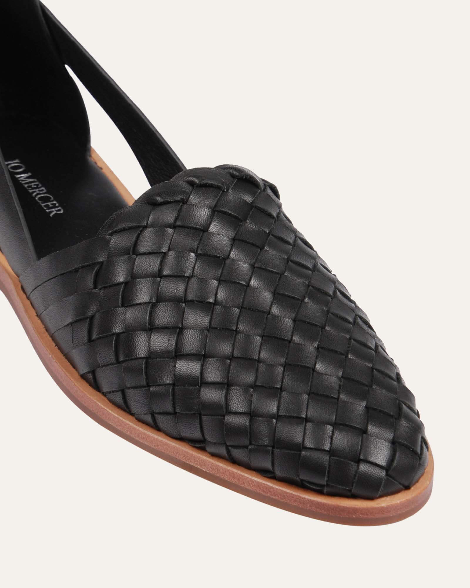 WISDOM Women's Black Leather Casual Flats - Comfortable Slip-On Shoes for Work, Travel & Everyday Wear