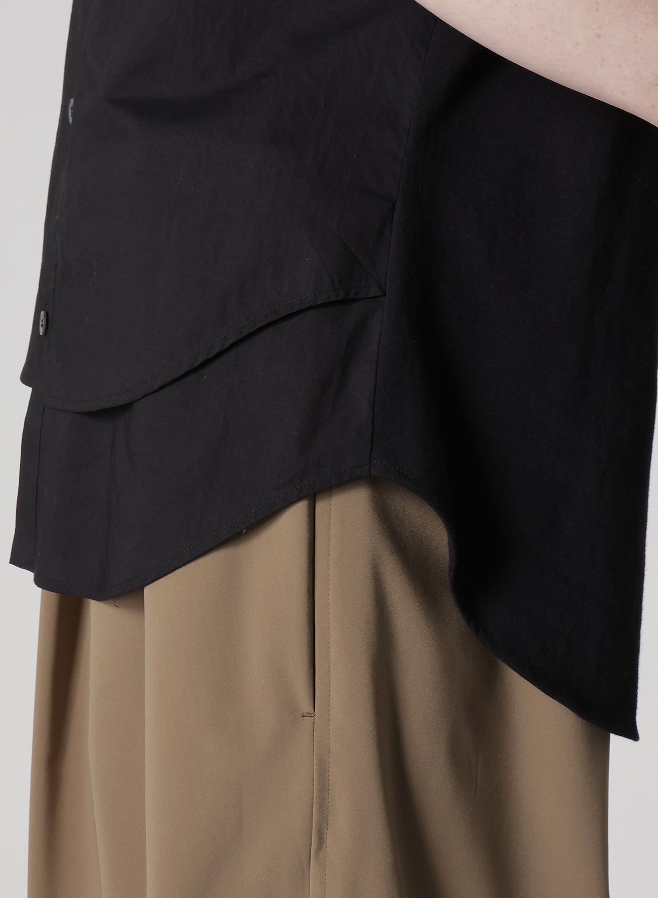 Double Layered Cotton Lawn Blouse with Front Hem - Perfect for Casual Outings & Office Wear
