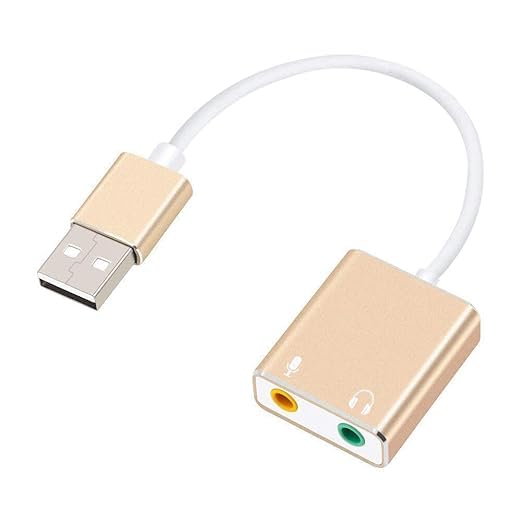 7.1 Channel External USB Sound Card - USB 2.0 to 3.5mm Audio Adapter with Microphone for PC, Laptop, Computer | Perfect for Gaming, Online Meetings & Music Listening
