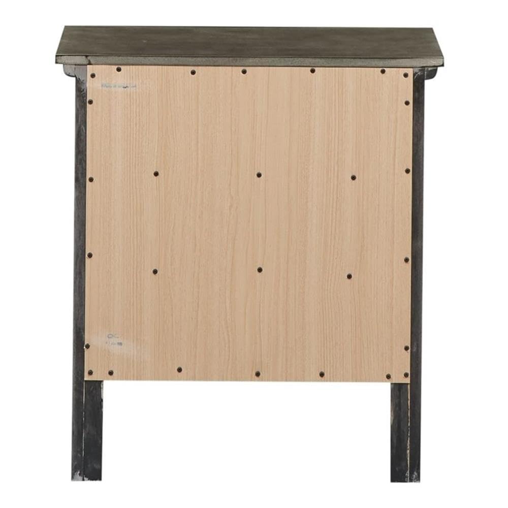 Home Square 2-Piece Solid Wood Nightstand Set with 3 Drawers in Gray - Perfect for Bedroom Furniture, Guest Room Storage & Modern Home Decor