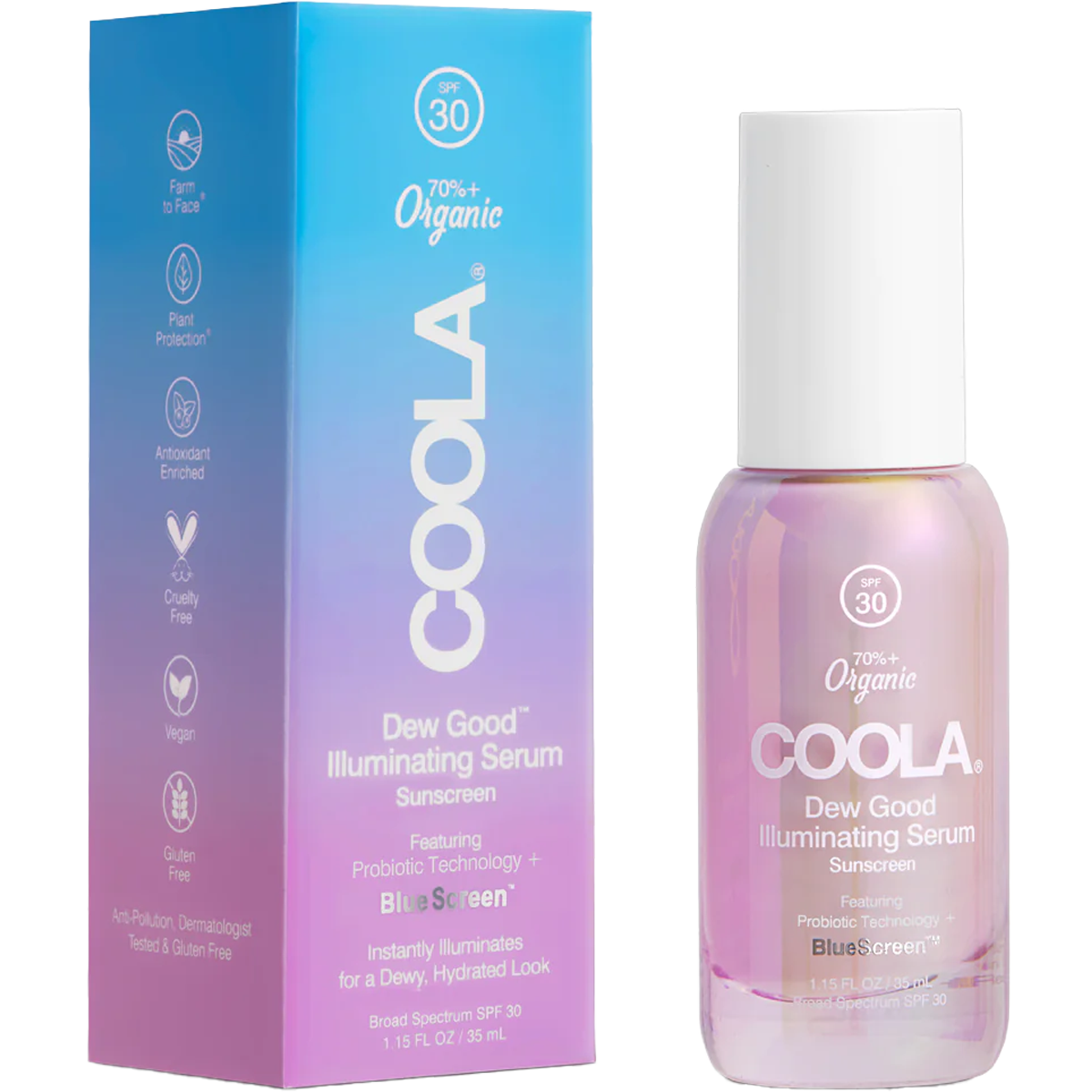 Dew Good Illuminating Serum Sunscreen SPF 30 - Hydrating Face Sunscreen with Broad Spectrum Protection for Daily Use | Perfect for Outdoor Activities & Skincare Routine