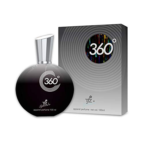 TFZ 360 Black Eau de Parfum Spray for Men - Long Lasting Fragrance with Musk & Amber Notes | Perfect for Date Night, Office & Special Occasions