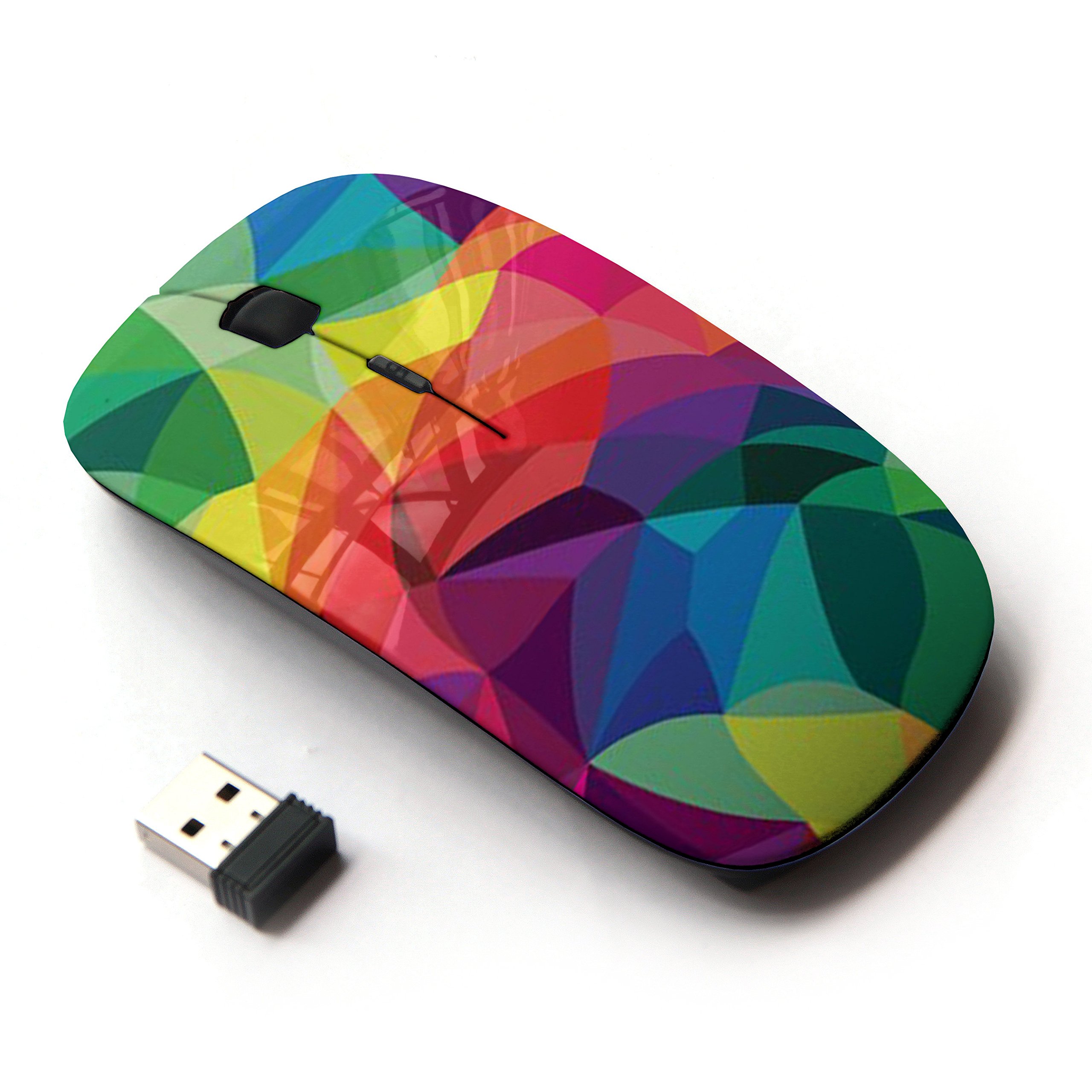 2.4G Wireless Gaming Mouse with RGB Rainbow LED Lights - Ergonomic Optical USB Mouse for PC, Laptop, Mac - Perfect for Gaming, Office Work & Home Use
