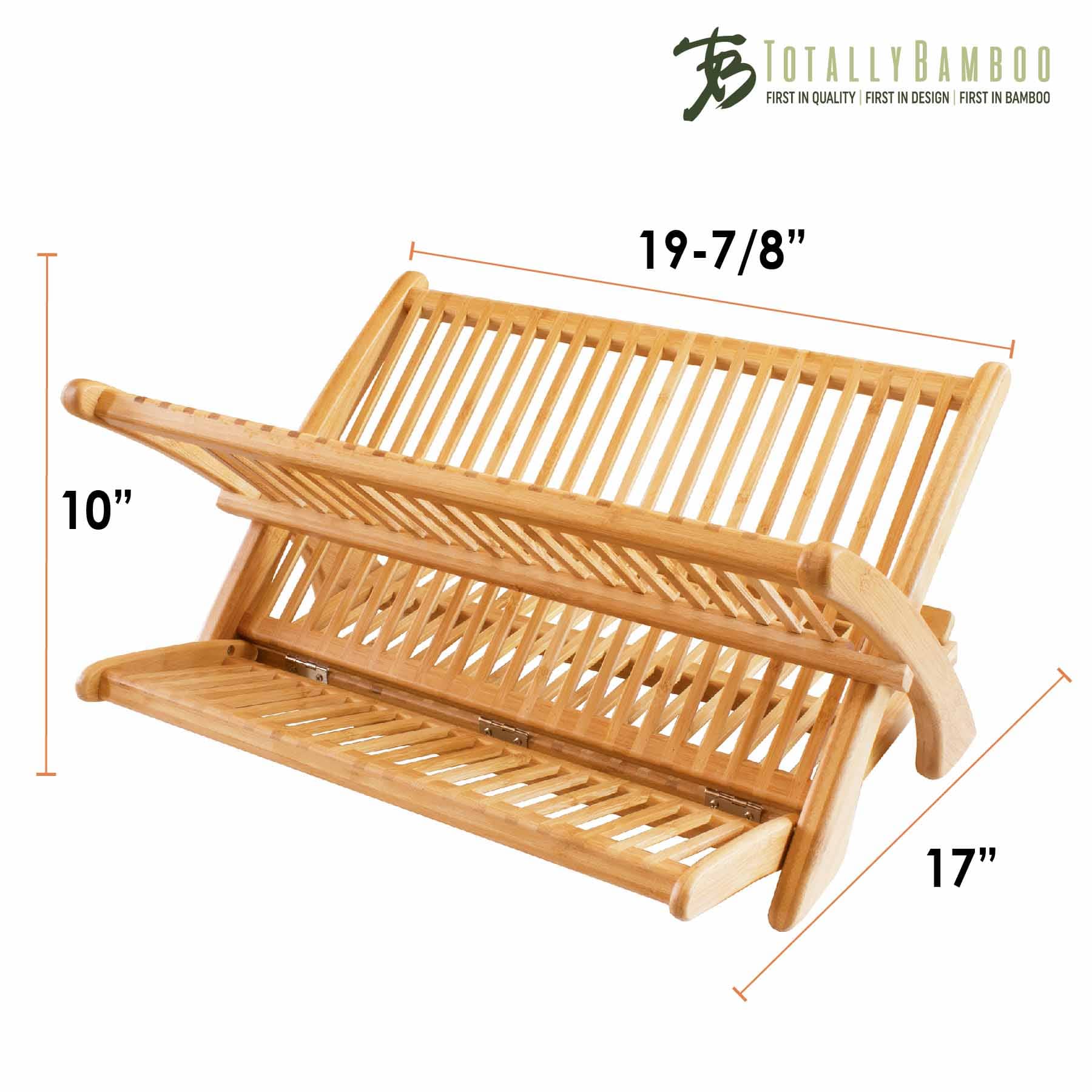 Collapsible Dish Drying Rack - Space Saving Expandable Kitchen Organizer (19.75