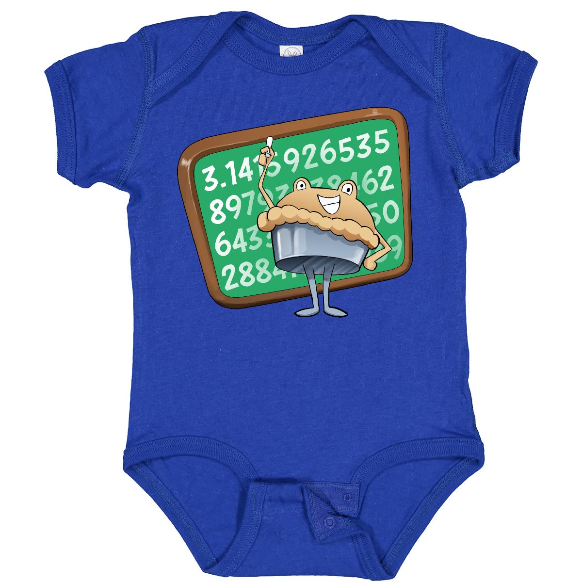 Inktastic Pie Writing Pi on Chalkboard Baby Bodysuit - Cute Math-Themed Onesie for Infants & Toddlers - Perfect for Science Lovers, Nerdy Parents, and Math-Themed Birthday Parties