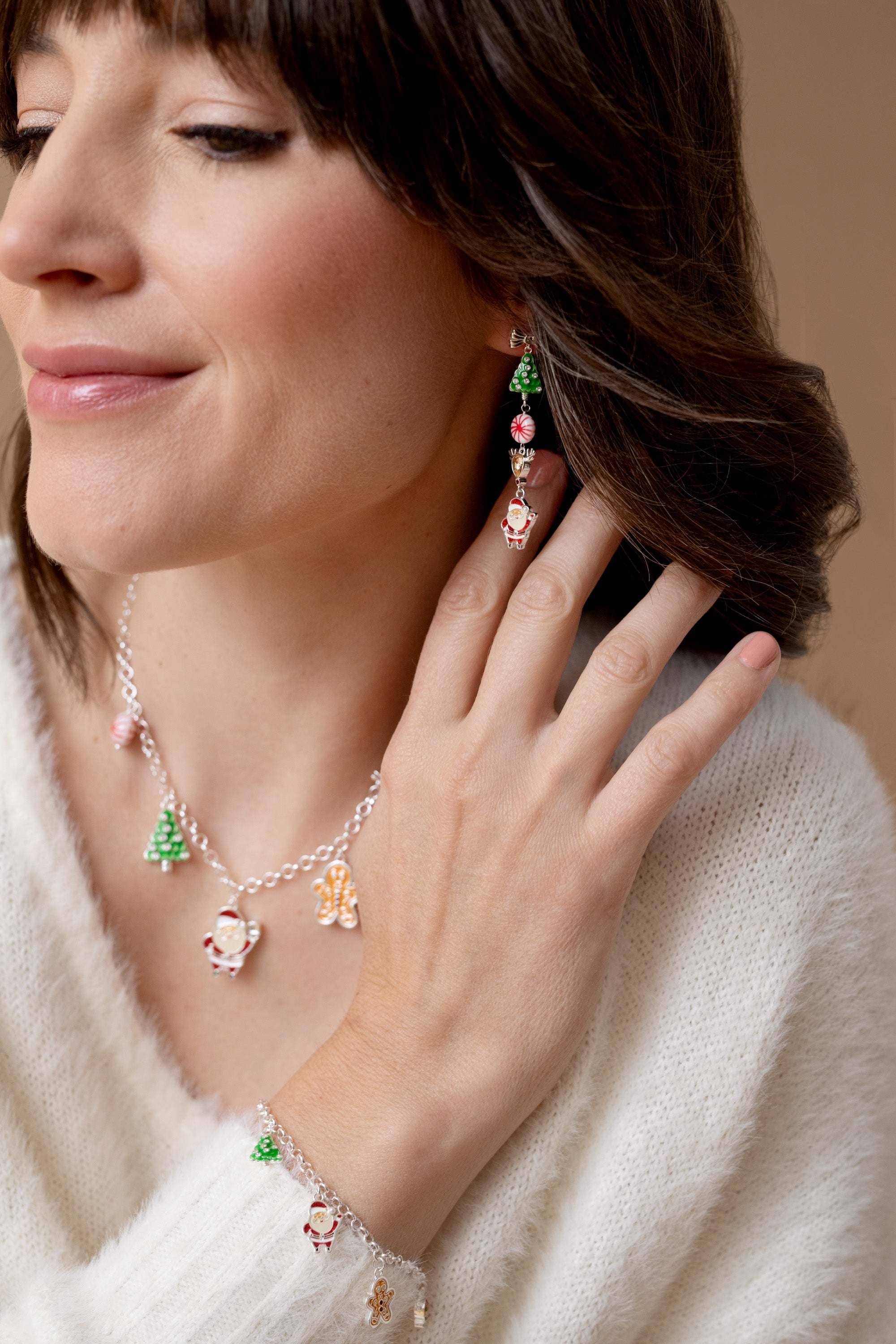 Elegant Holiday Charm Bracelet for Women - Christmas Party, Gift Giving & Special Occasions