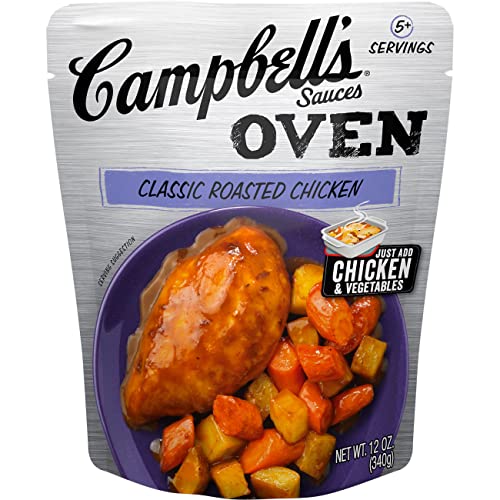 Campbell's Classic Roasted Chicken Oven Sauce - 12 Oz (Pack of 6) | Easy Homemade Chicken Dinners & Family Meals | Perfect for Roasting, Baking & Slow Cooking