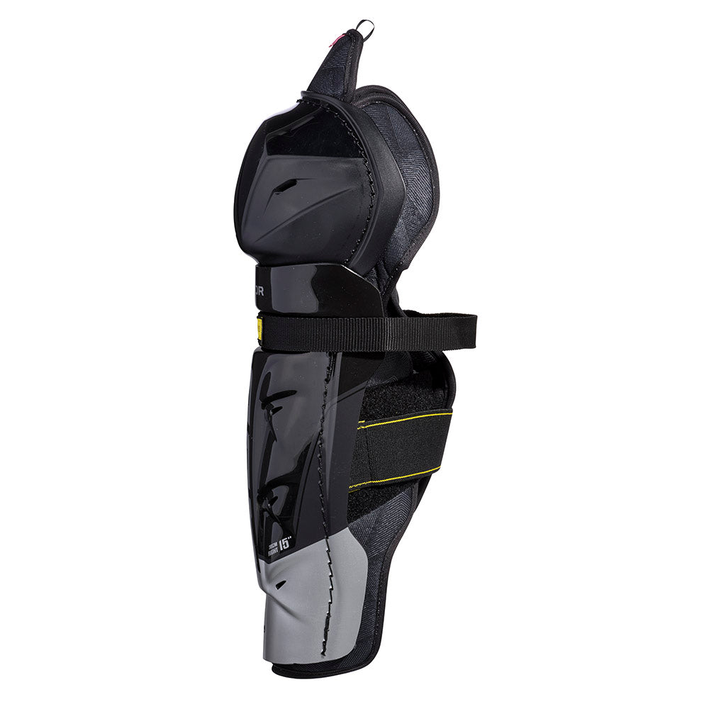 CCM Tacks Vector 2023 Junior Ice Hockey Shin Guards - Protective Gear for Youth Hockey Players - Perfect for Practice, Games & Training Sessions