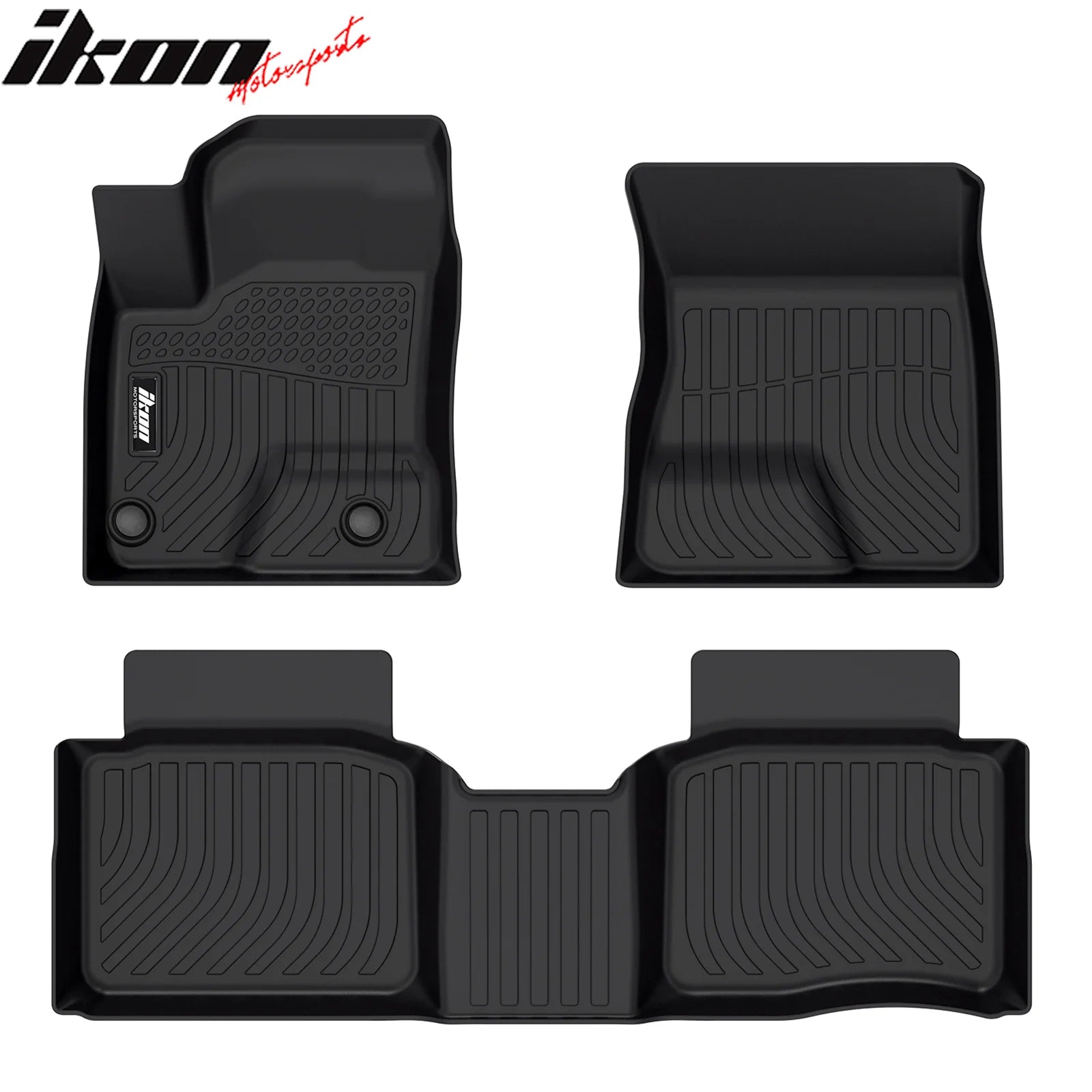 Custom 3D Molded All-Weather Floor Mats for 2023-2025 Mitsubishi Outlander PHEV - TPE Thermoplastic Elastomer Front & Rear Set (3-Piece) - Perfect for Off-Road, Winter & Everyday Protection
