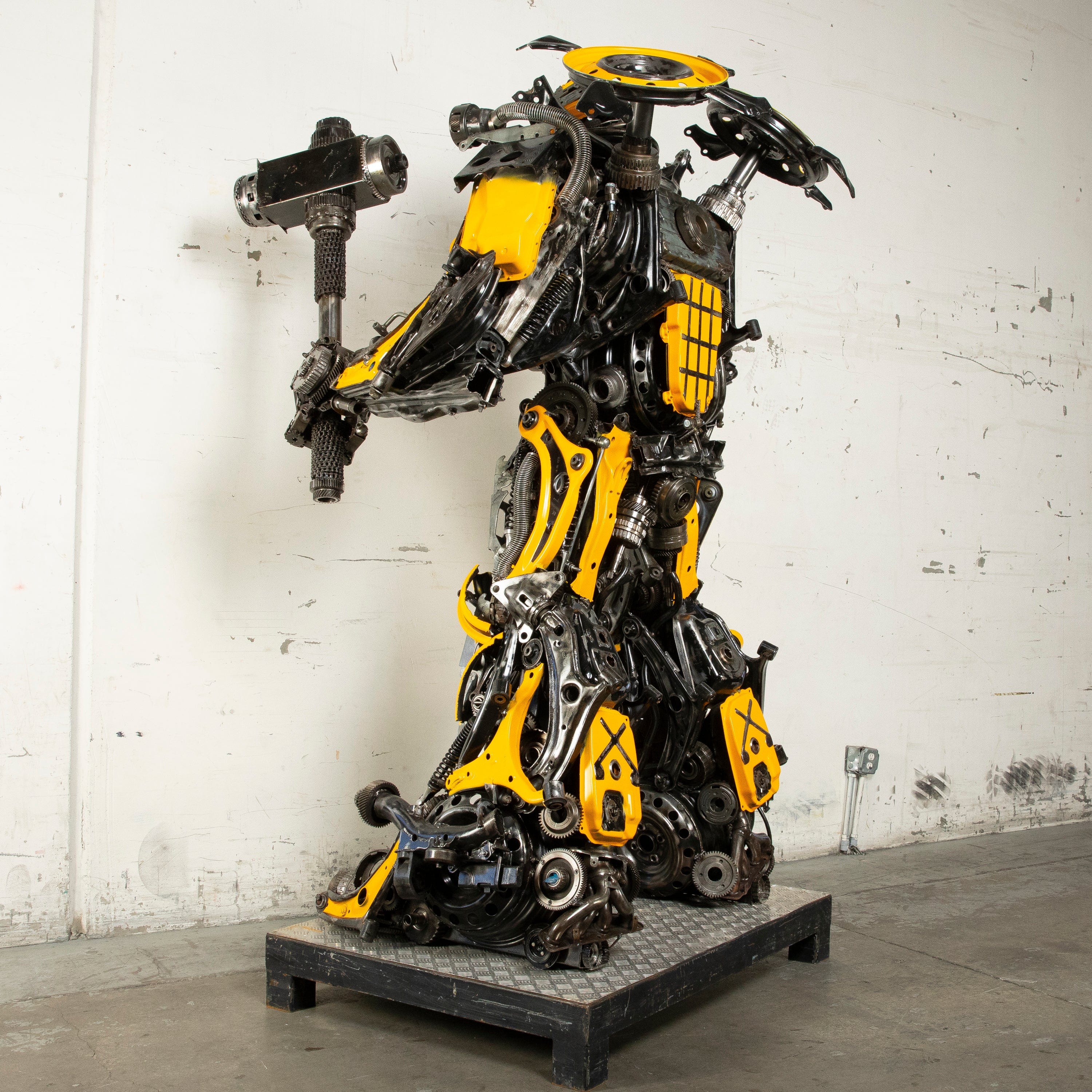 91 Bumblebee Inspired Recycled Metal Wall Art Sculpture - Handmade Eco-Friendly Home Decor for Living Room, Bedroom & Office