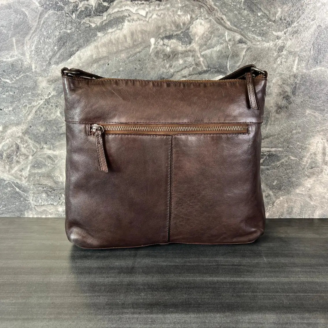 MET Genuine Leather Crossbody Bag for Women with Dual Zipper Pockets - Perfect for Travel, Work & Everyday Use