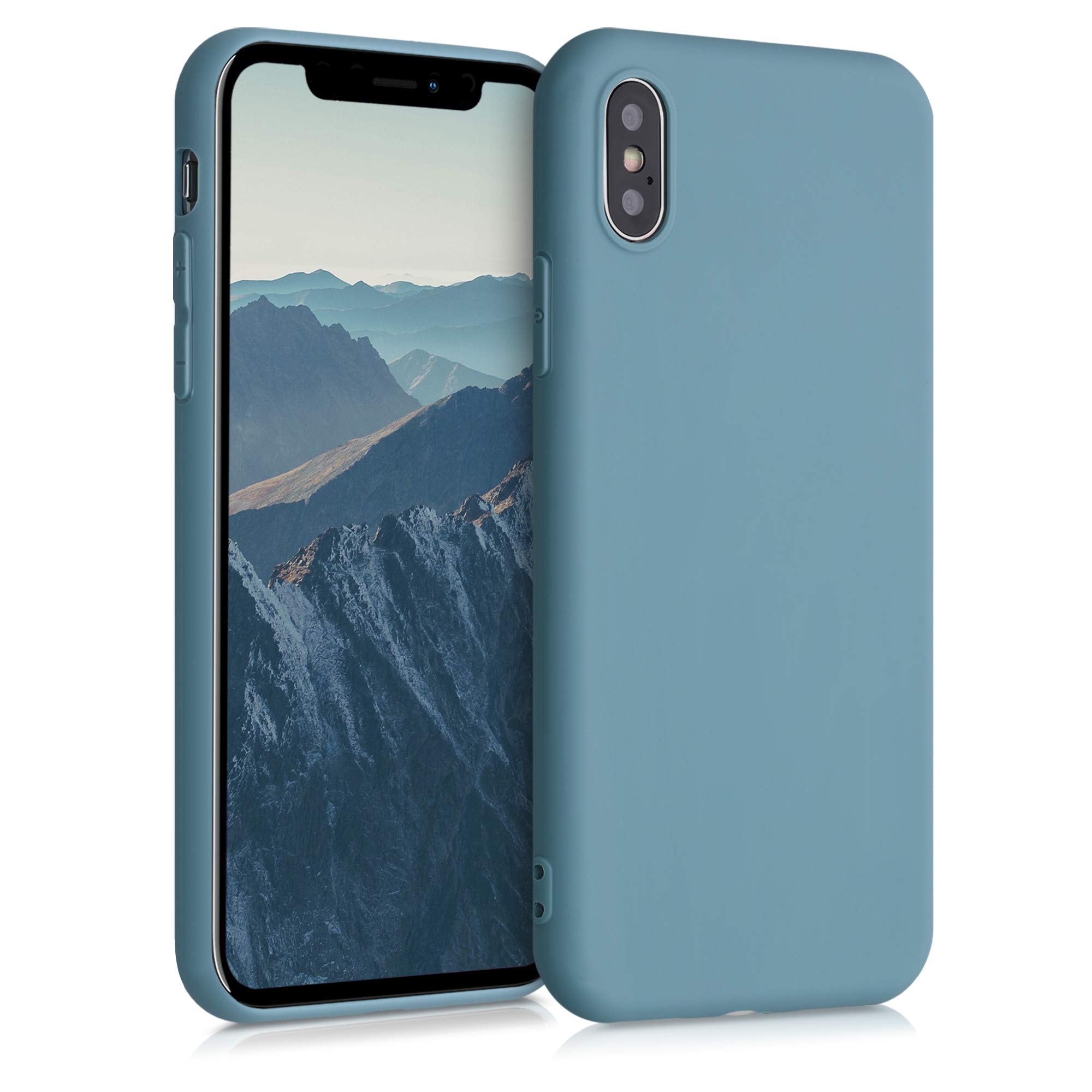 kwmobile TPU Case for Apple iPhone X - Soft Slim Flexible Protective Phone Cover - Arctic Night - Perfect for Everyday Use & Drop Protection