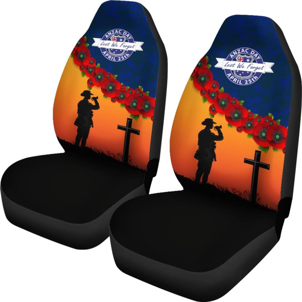 Premium Australia Anzac Day Car Seat Covers - Lest We Forget 094201 - Durable & Stylish for Commuting, Road Trips & Military Tributes