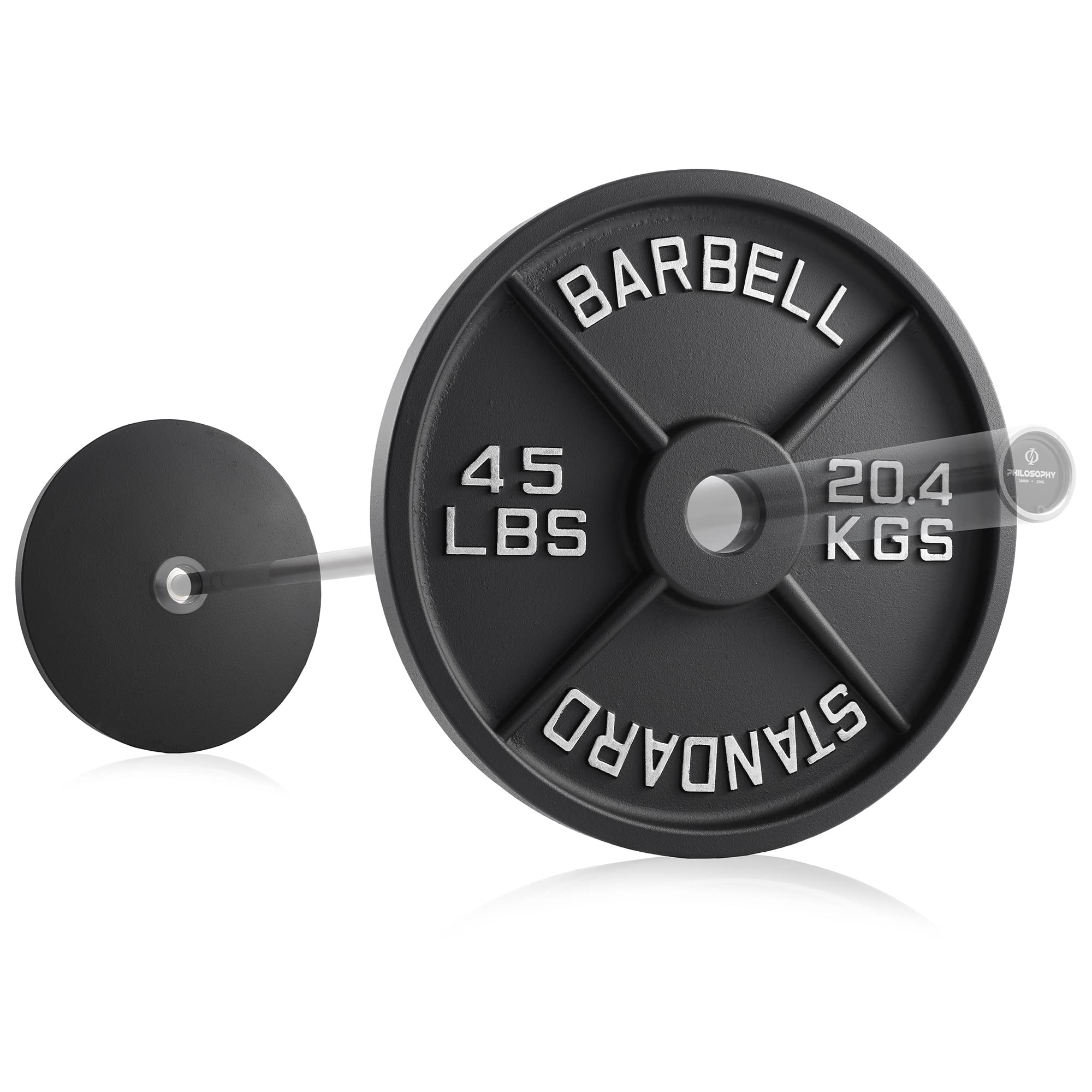 2-Inch Cast Iron Olympic Weight Plates - Set of 2 for Strength Training & Home Gym Workouts | Perfect for Powerlifting, CrossFit & Weightlifting