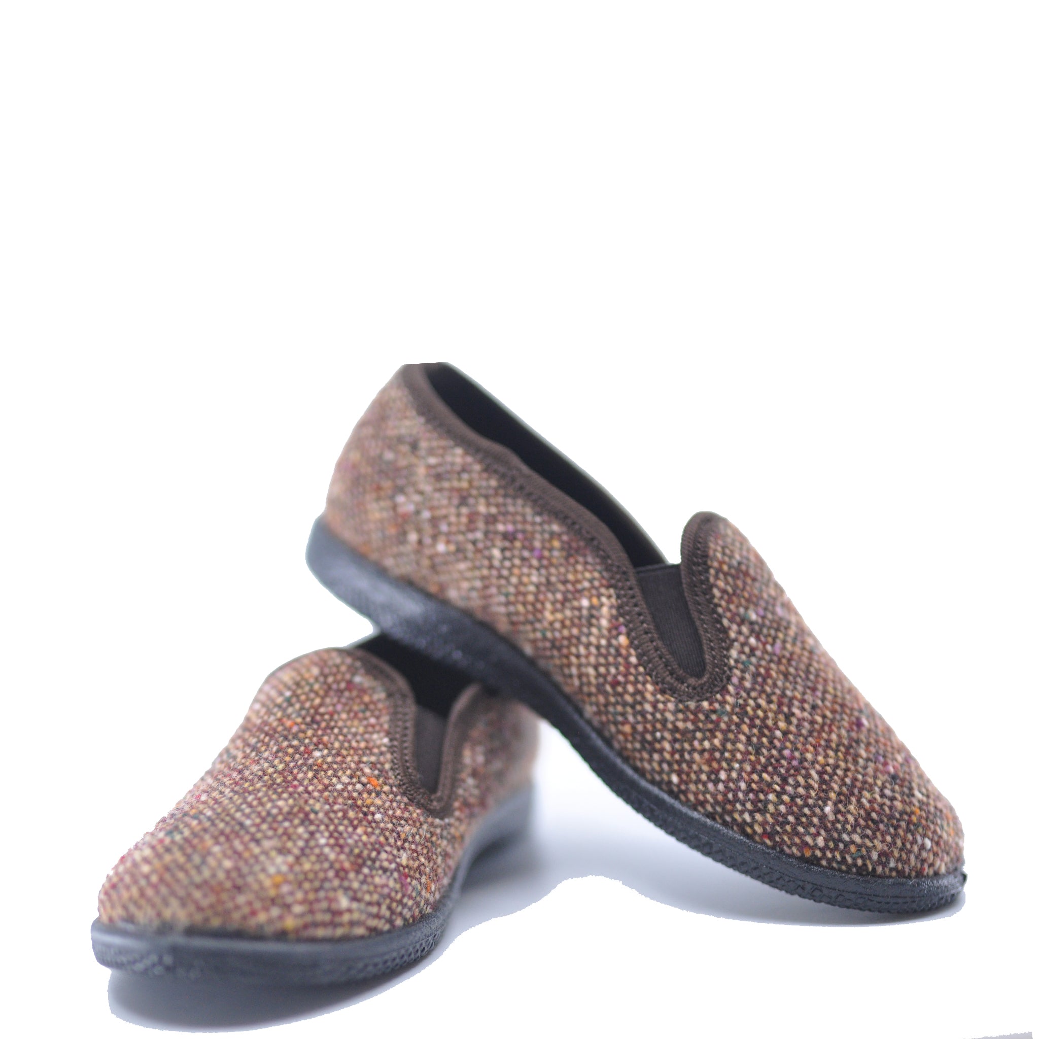 Stylish Pepe Brown Tweed Slip-On Shoes for Men & Women | Comfortable Loafers for Casual Wear, Office & Travel